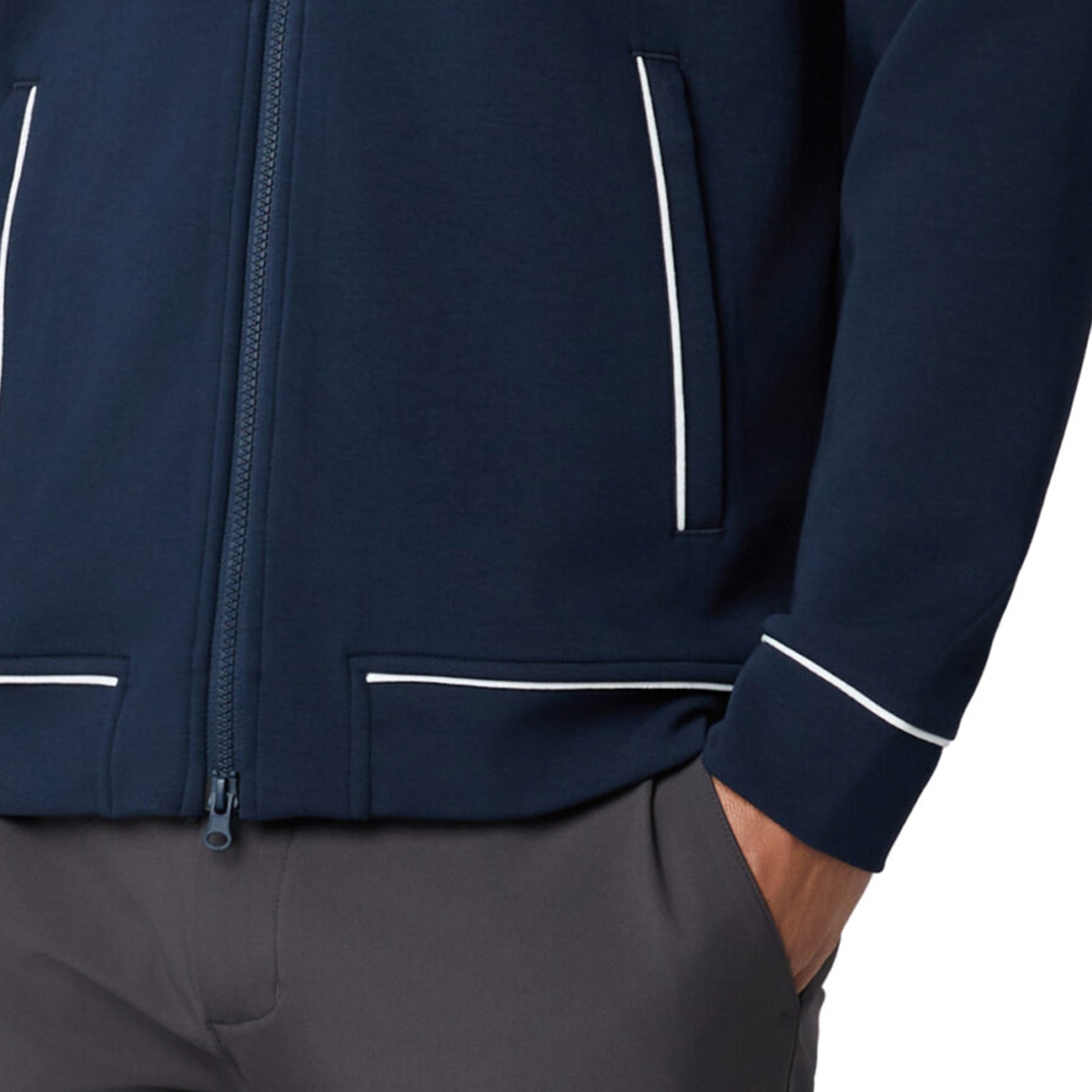 Original Penguin Golf Heritage Knit Track Jacket - Black Iris 417 ...