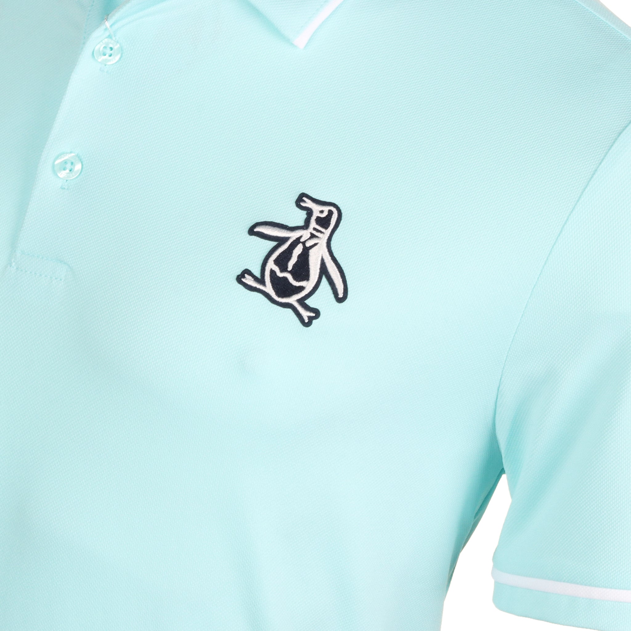 Original Penguin Golf Heritage Polo Shirt Tanager Turquoise 442