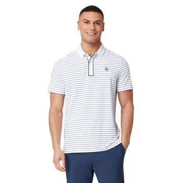 Original Penguin Golf Heritage Stripe Polo Shirt Bright White 118