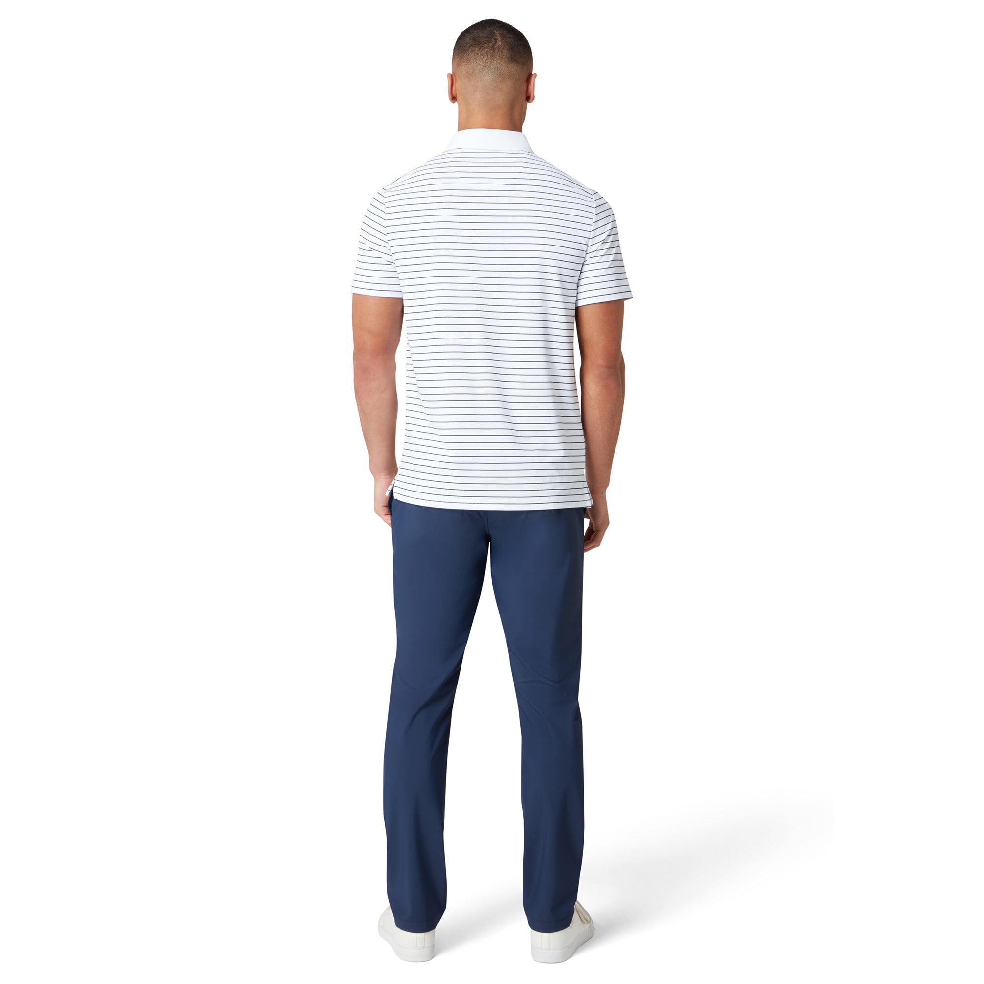 Original Penguin Golf Heritage Stripe Polo Shirt Bright White 118