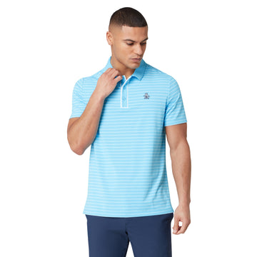 Original Penguin Golf Heritage Stripe Polo Shirt Blue Grotto 457