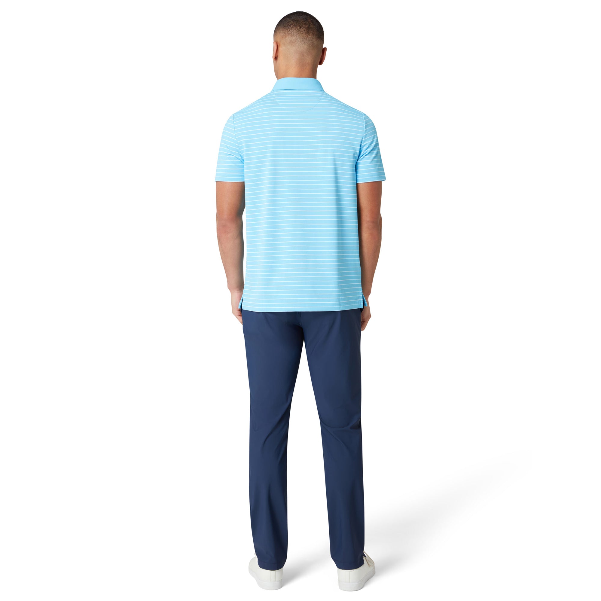 Original Penguin Golf Heritage Stripe Polo Shirt Blue Grotto 457