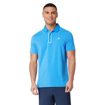 Original Penguin Golf Heritage Stripe Polo Shirt French Blue 478