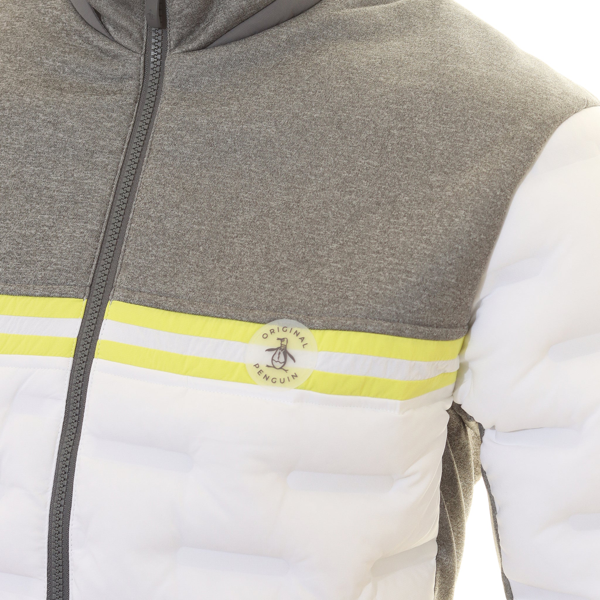 Original Penguin Golf Insulated Mixed Media 80's Jacket Quiet Shade Heather 086