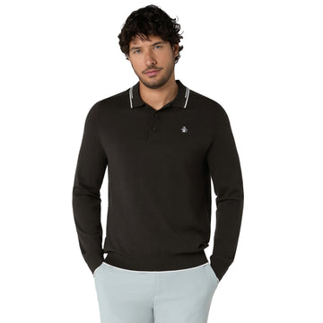 Original Penguin Golf Heritage Knitted LS Polo Shirt