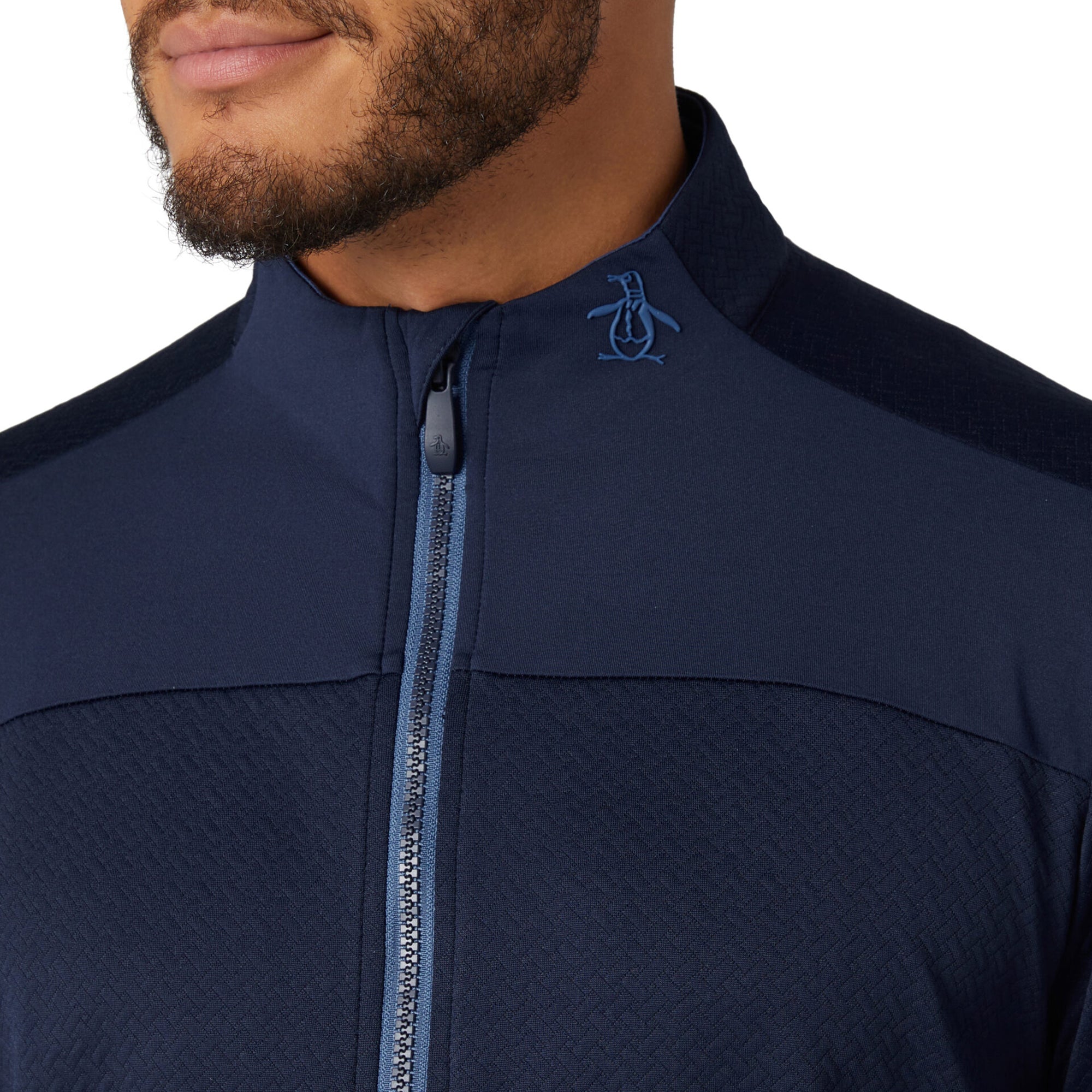 Original Penguin Golf Mixed Media 1/4 Zip Pullover