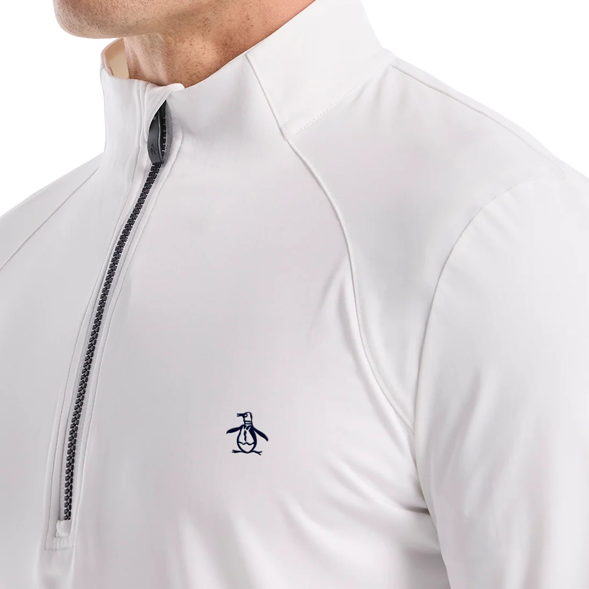 Original Penguin Golf Lightweight Mixed Media 1/4 Zip Pullover