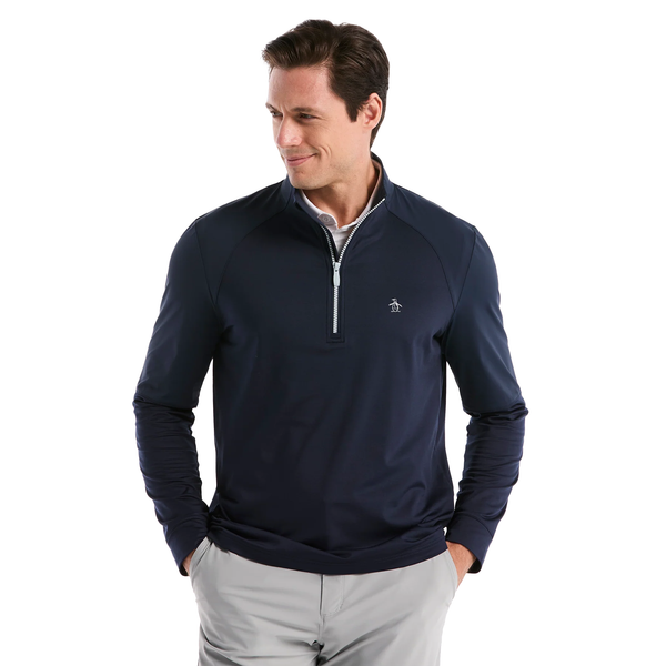 penguin  Original Penguin Golf Lightweight Mixed Media 1/4 Zip Pullover