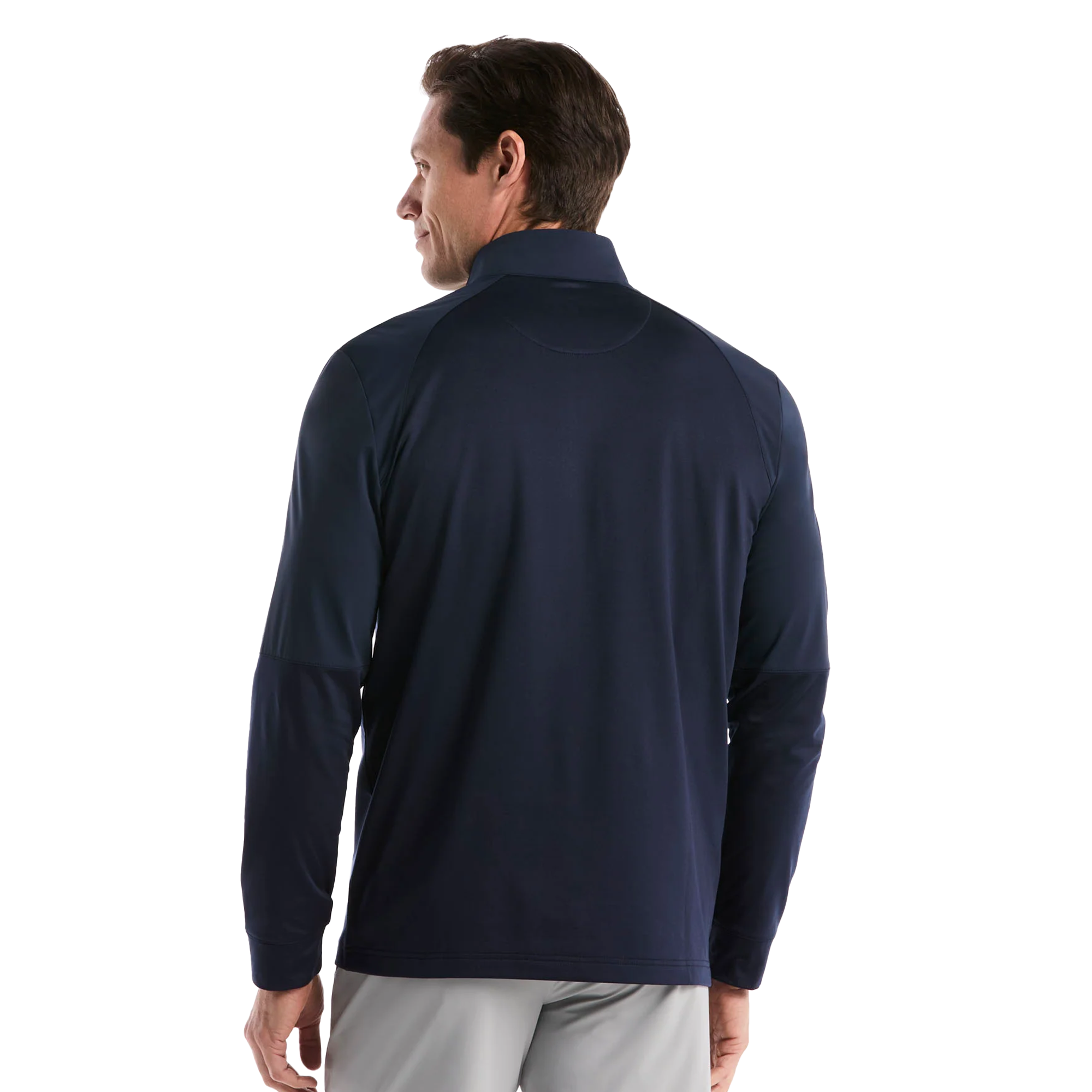 Original Penguin Golf Lightweight Mixed Media 1/4 Zip Pullover