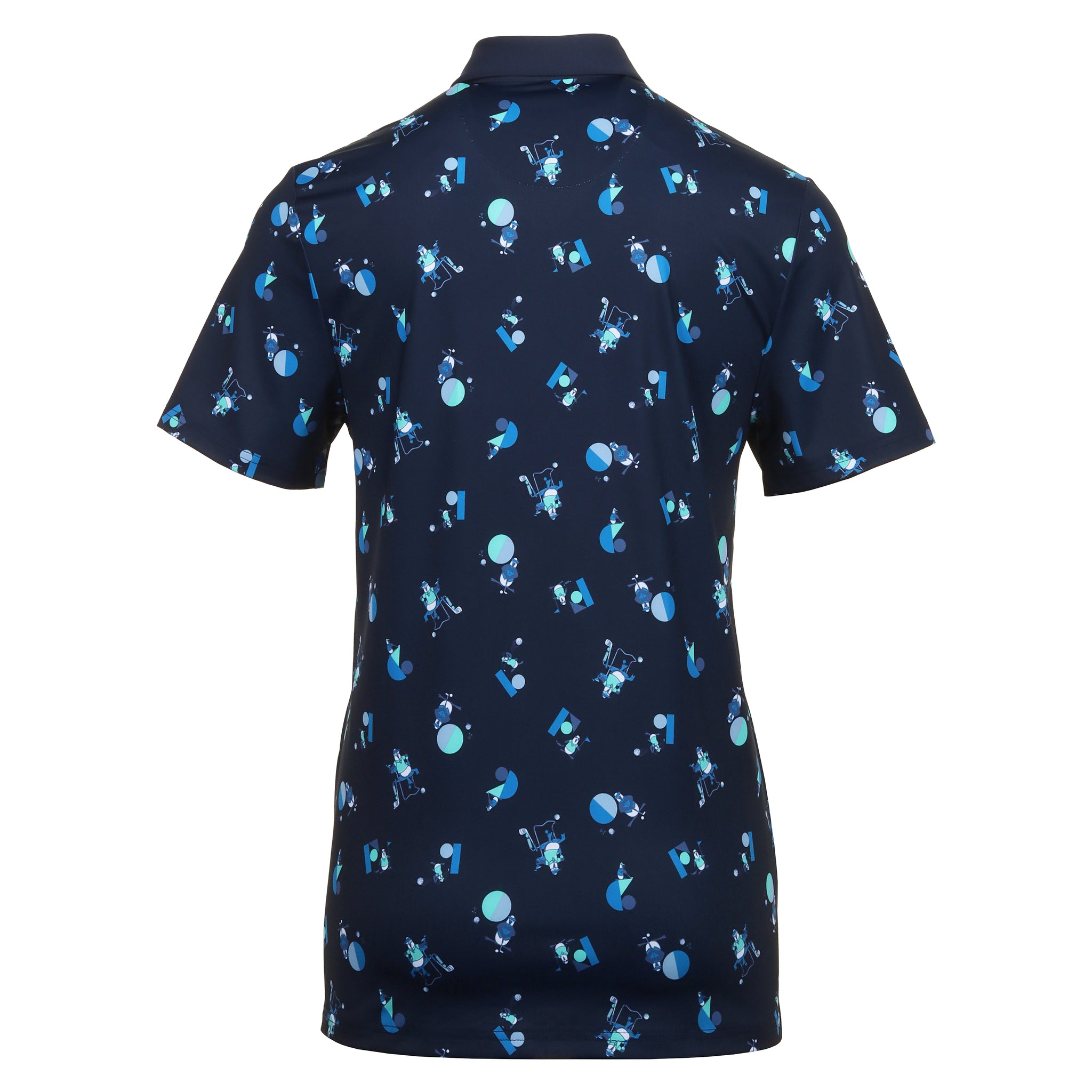 Original Penguin Golf Memphis Pete Novelty Polo Shirt Black Iris 417