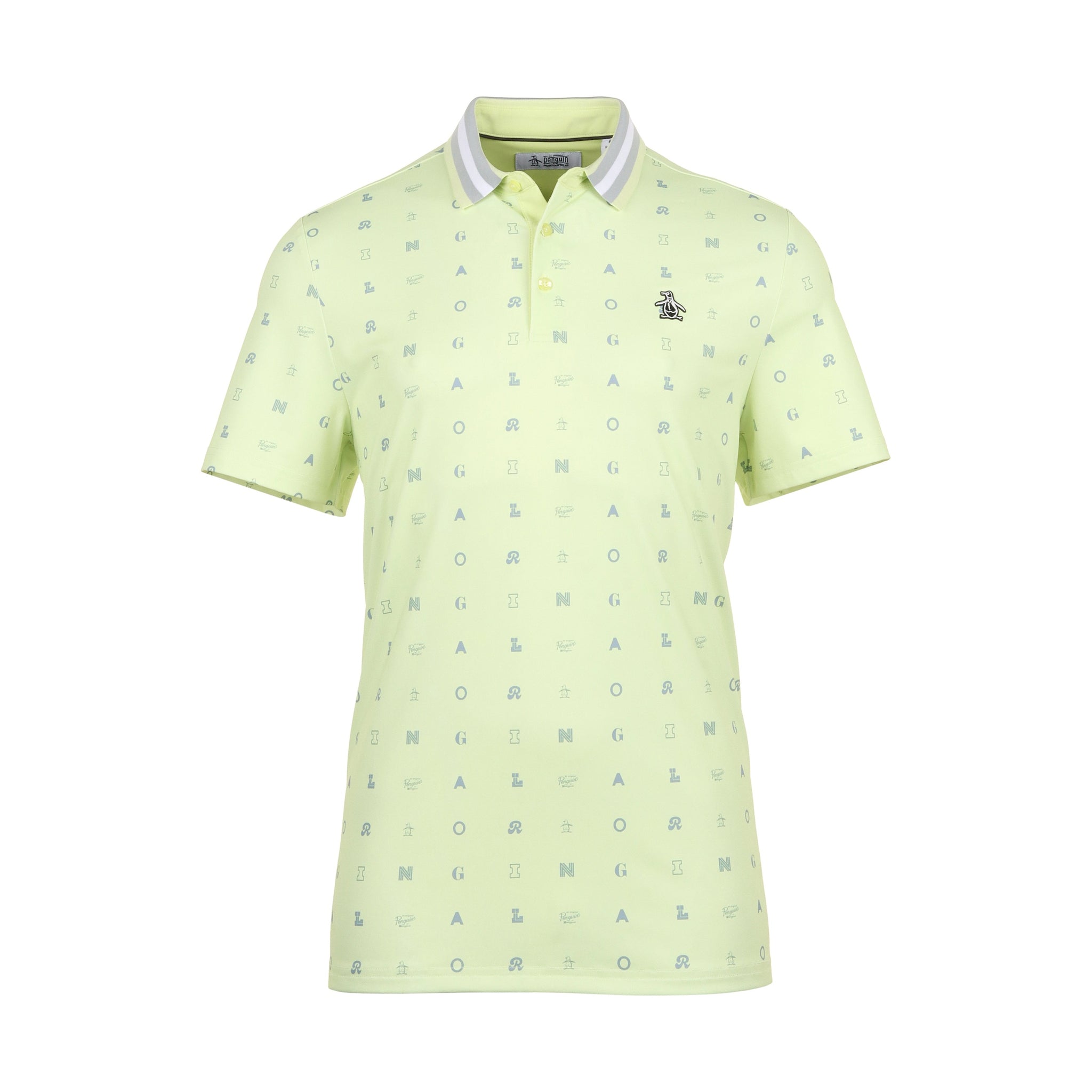 Original Penguin Golf Original All Over Pete Print Polo Shirt Shadow Lime 341