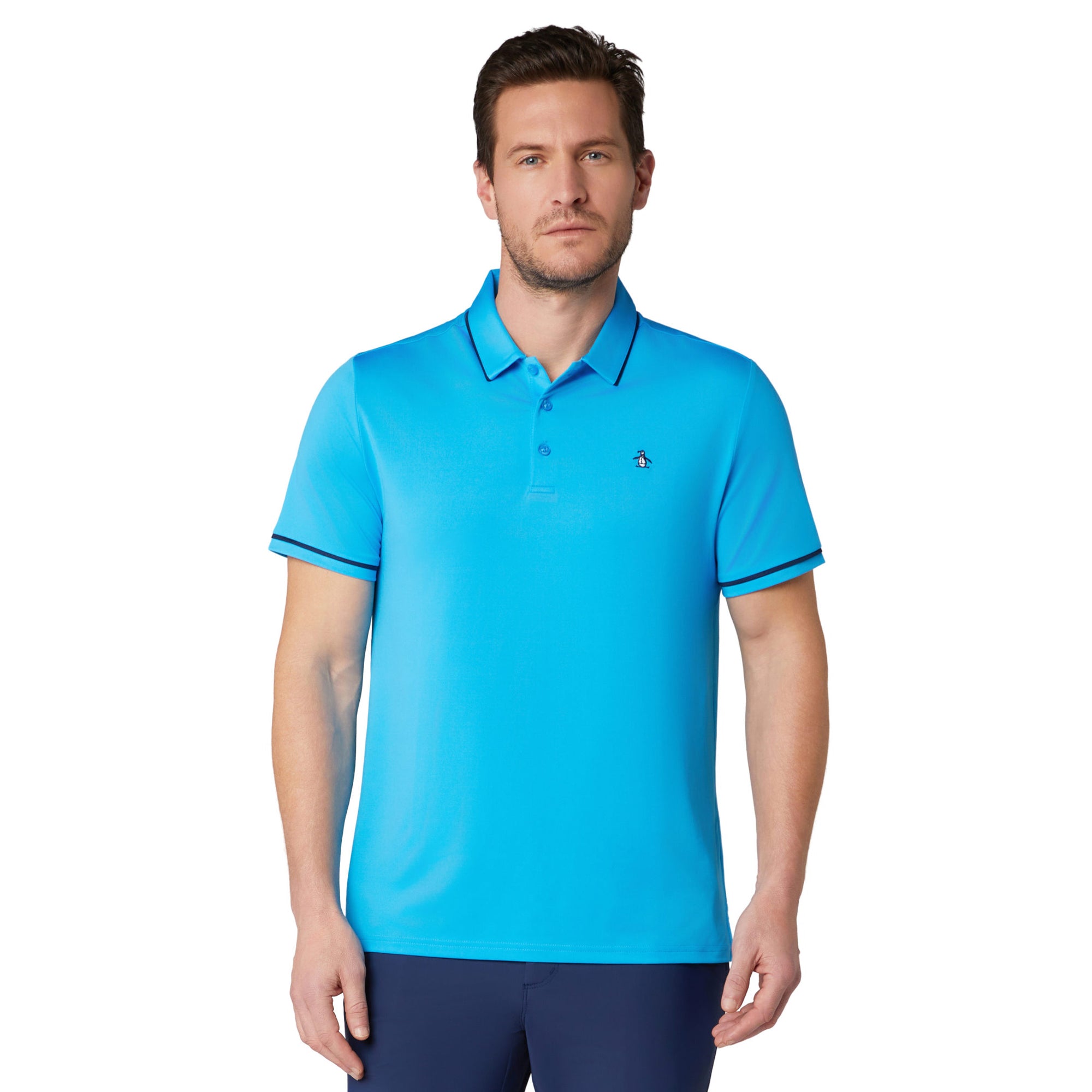 Original Penguin Golf Pete's Tee Time Polo Shirt - Caribbean Sea