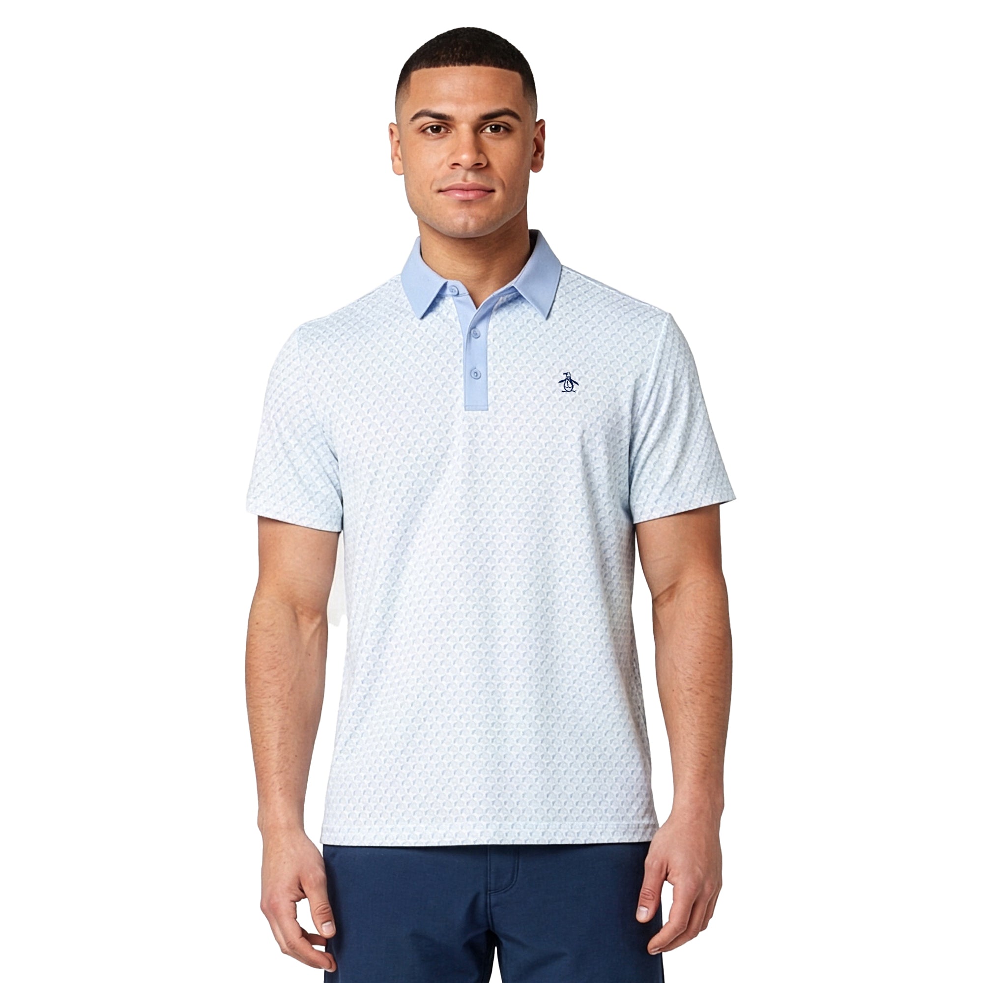 Original Penguin Golf Pete's Tee Time Polo Shirt - Caribbean Sea