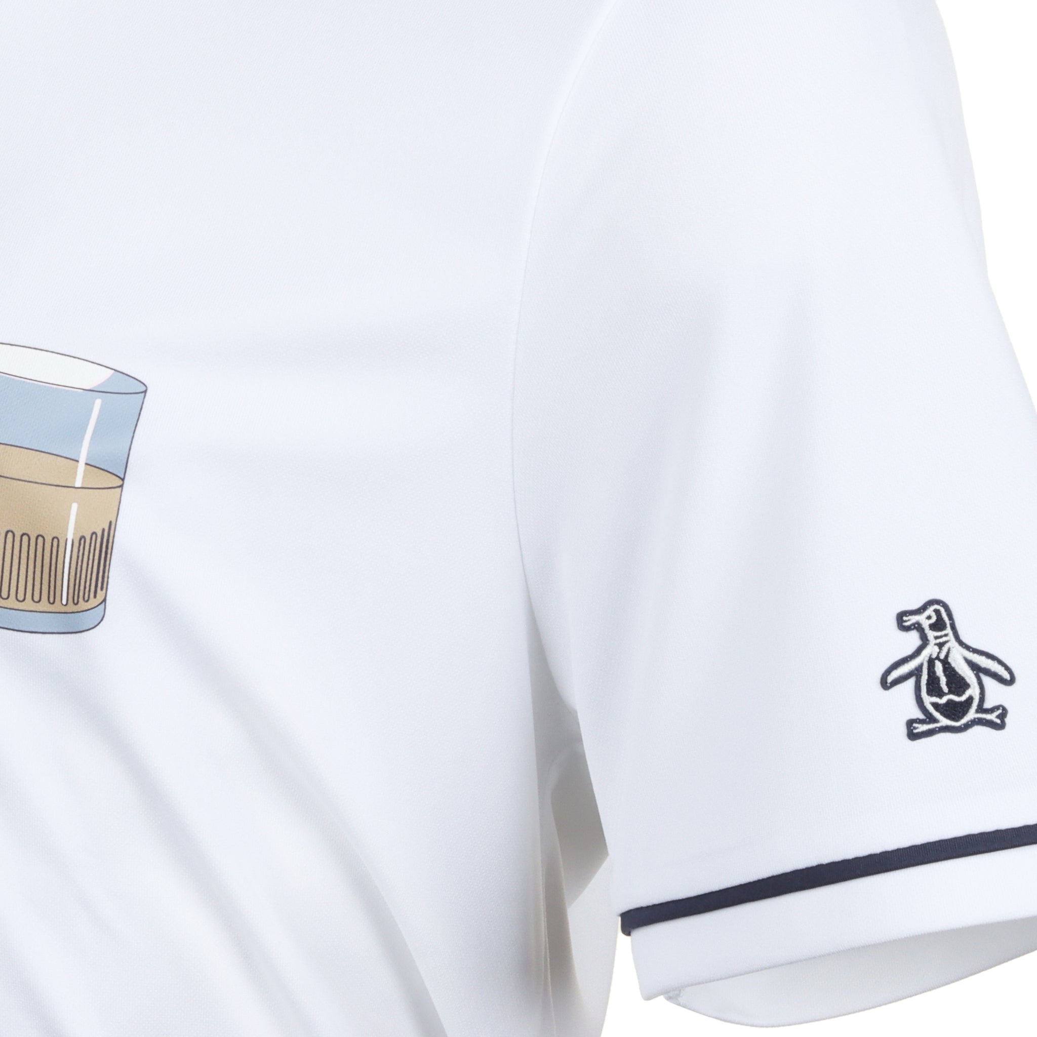 Original Penguin Golf The Barback Pete Oxford Polo Shirt Bright White 118