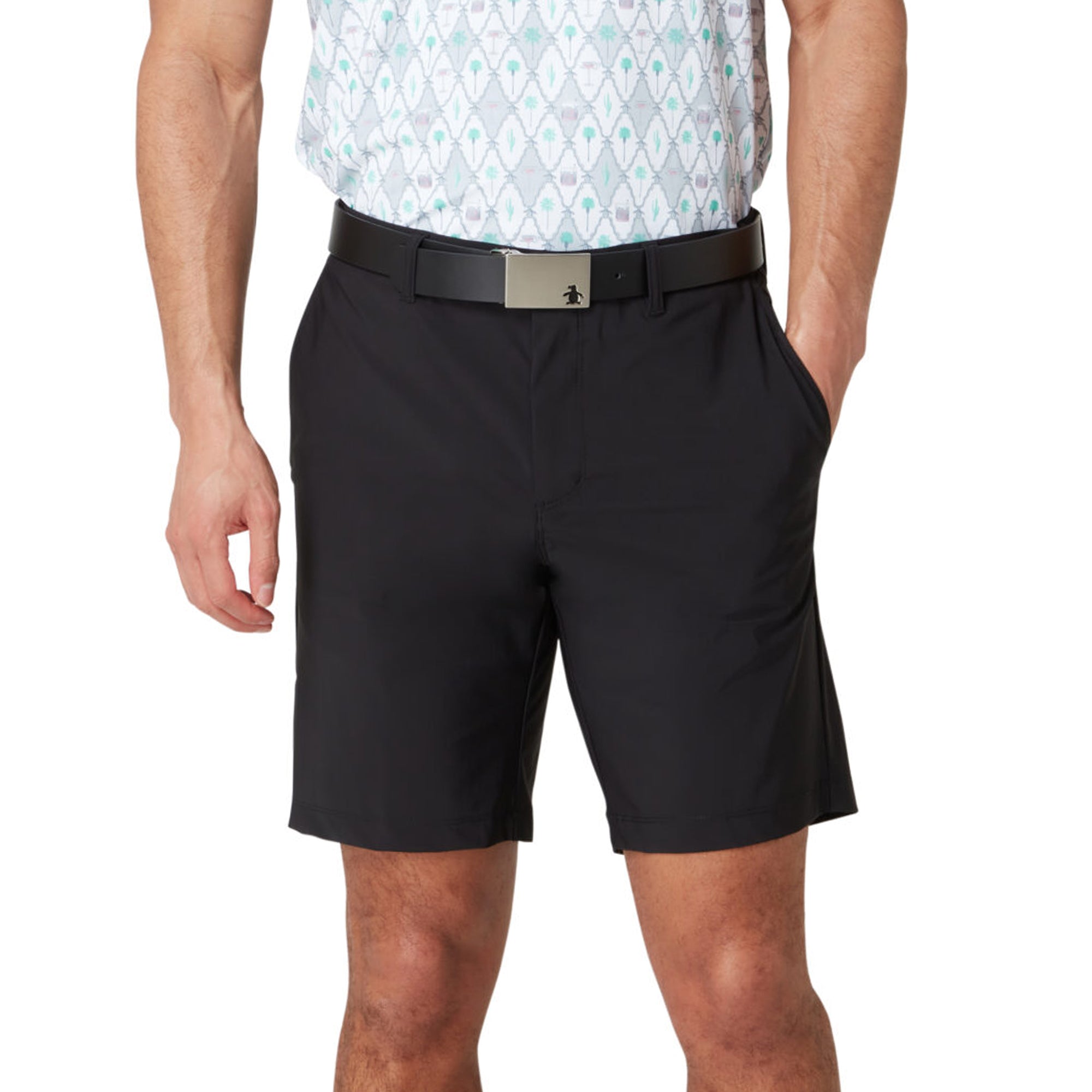 Original Penguin Golf The Players 9" Shorts Caviar 001
