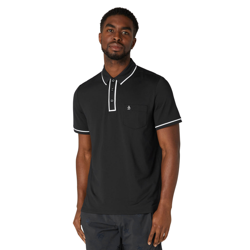 Original Penguin Golf The Technical Earl Polo Shirt Black 001