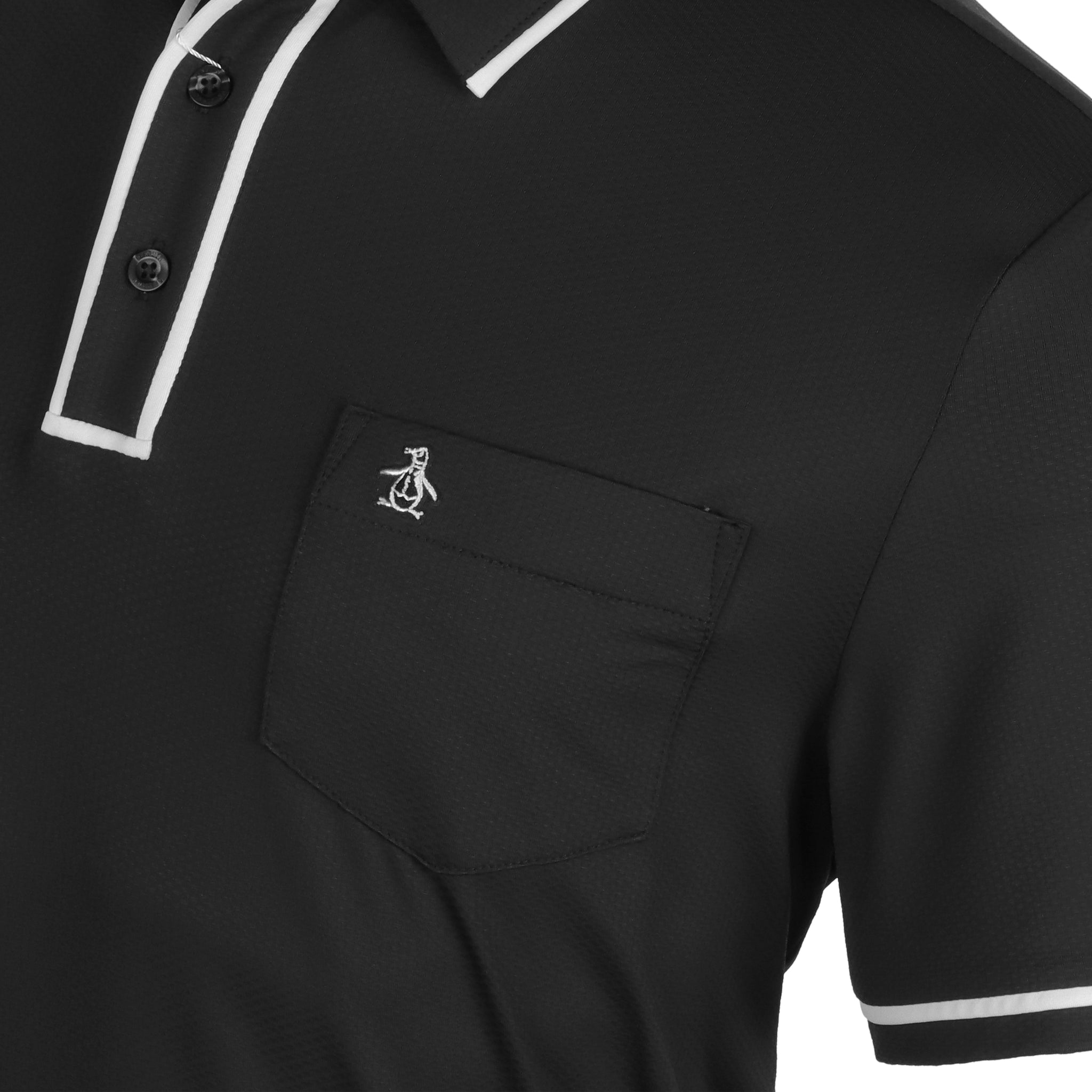 Original Penguin Golf The Technical Earl Polo Shirt Black 001