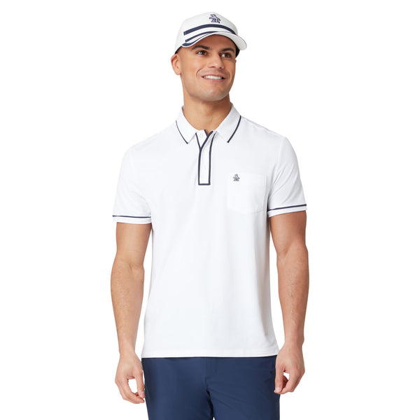 メンズウェア Penguin by Golfickers POLO SHIRTS White Original Penguin Golf The Technical Earl Polo Shirt - Bright