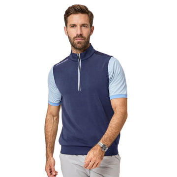 Oscar Jacobson Drew Sleeveless 1/4 Zip Pullover