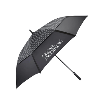Oscar Jacobson Geo Print Dual Canopy Umbrella Black 