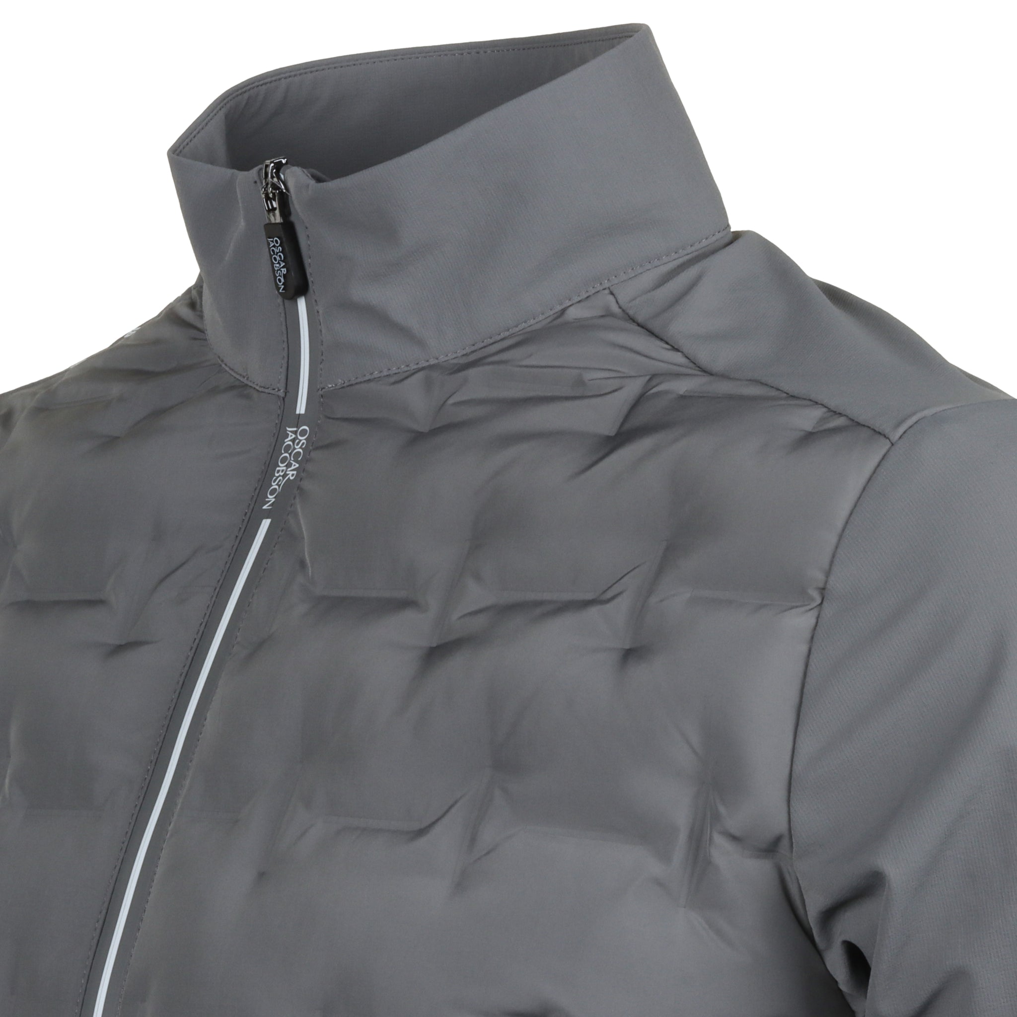 Oscar Jacobson Hackney Full Zip Jacket OJTOP0112 Pewter Function18