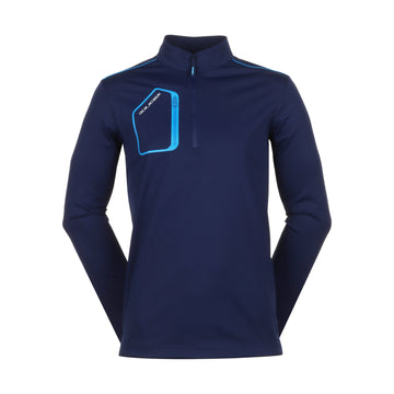 Oscar Jacobson Hastings Pullover Navy/Cobalt