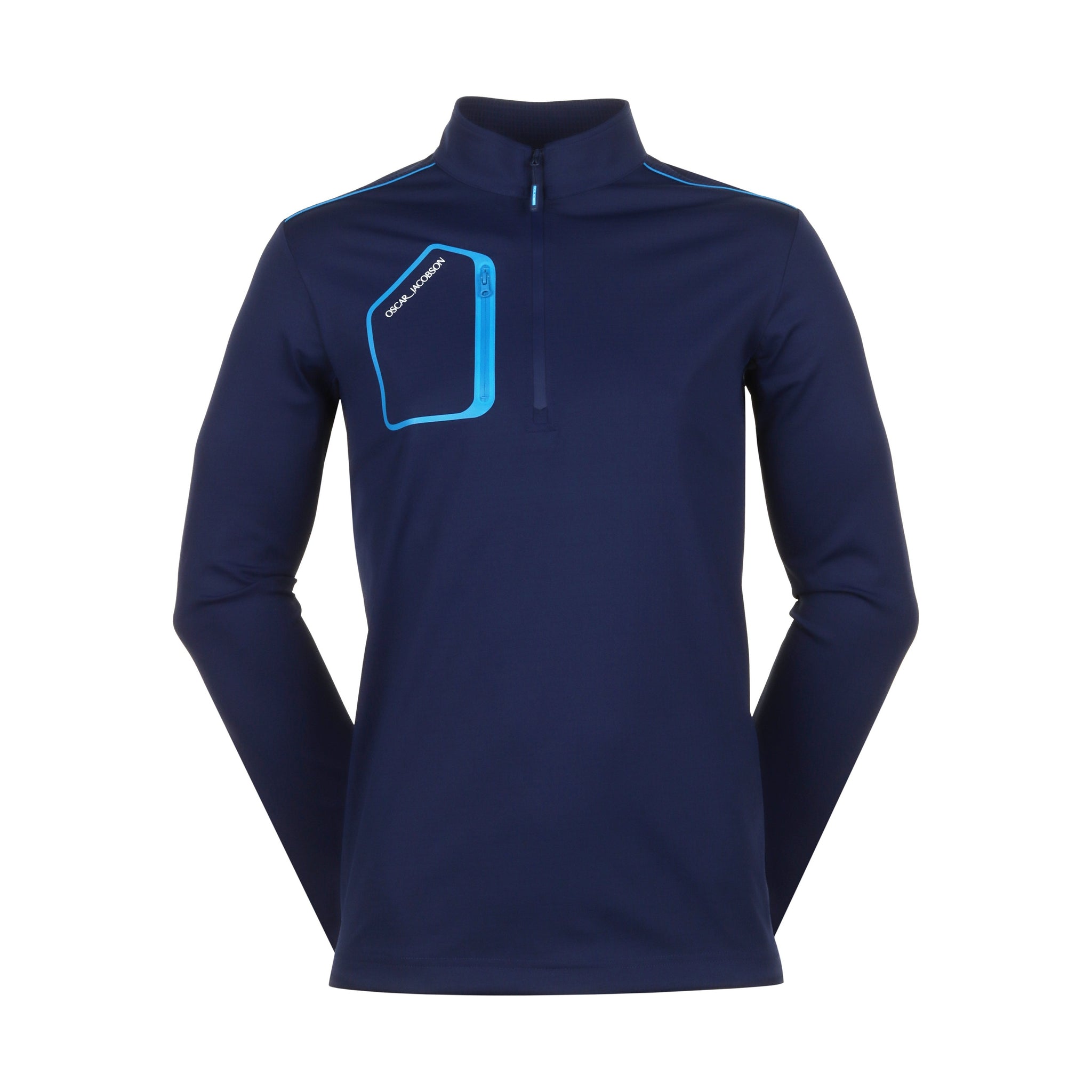Oscar Jacobson Hastings Pullover Navy/Cobalt