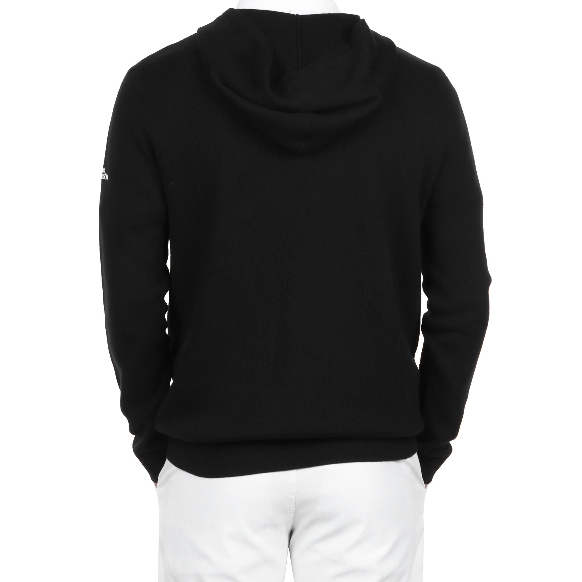 Oscar Jacobson Kennedy Hooded Golf Pullover - Black - OJKNT0304 ...