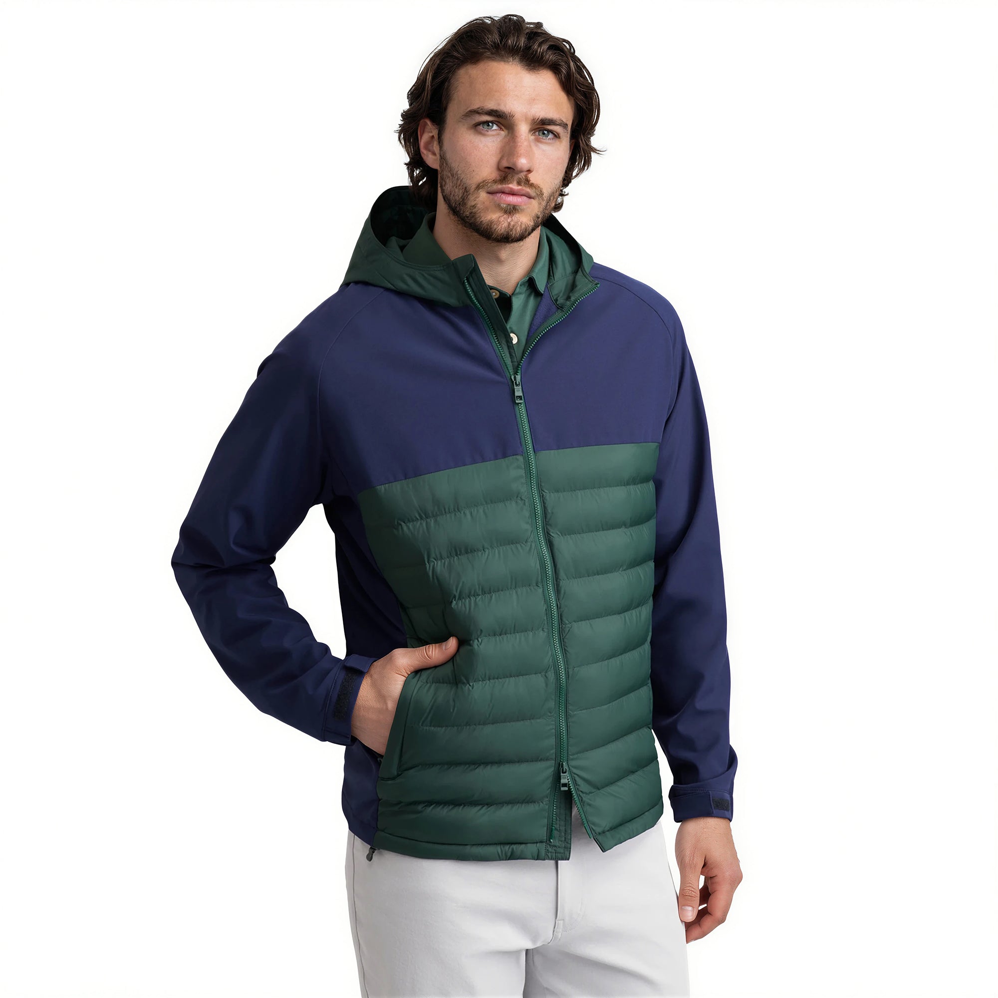 Peter Millar Apex Hybrid Hoodie - Carbon Black - MF25EZ17-CRBLK