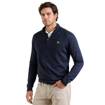Peter Millar Canton Stripe 1/4 Zip Golf Sweater