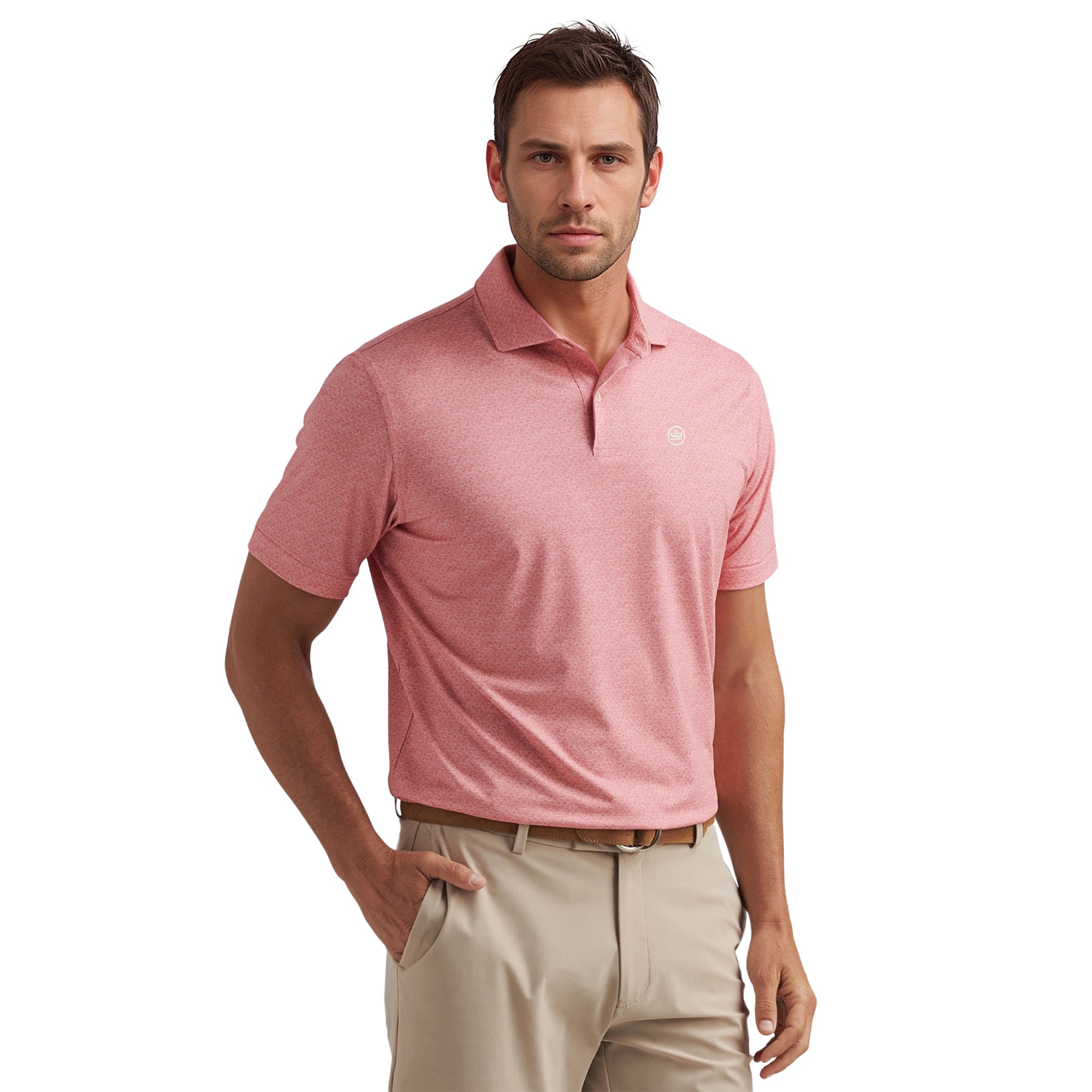 Peter Millar Espresso Martinis Performance Jersey Shirt Pink Crepe