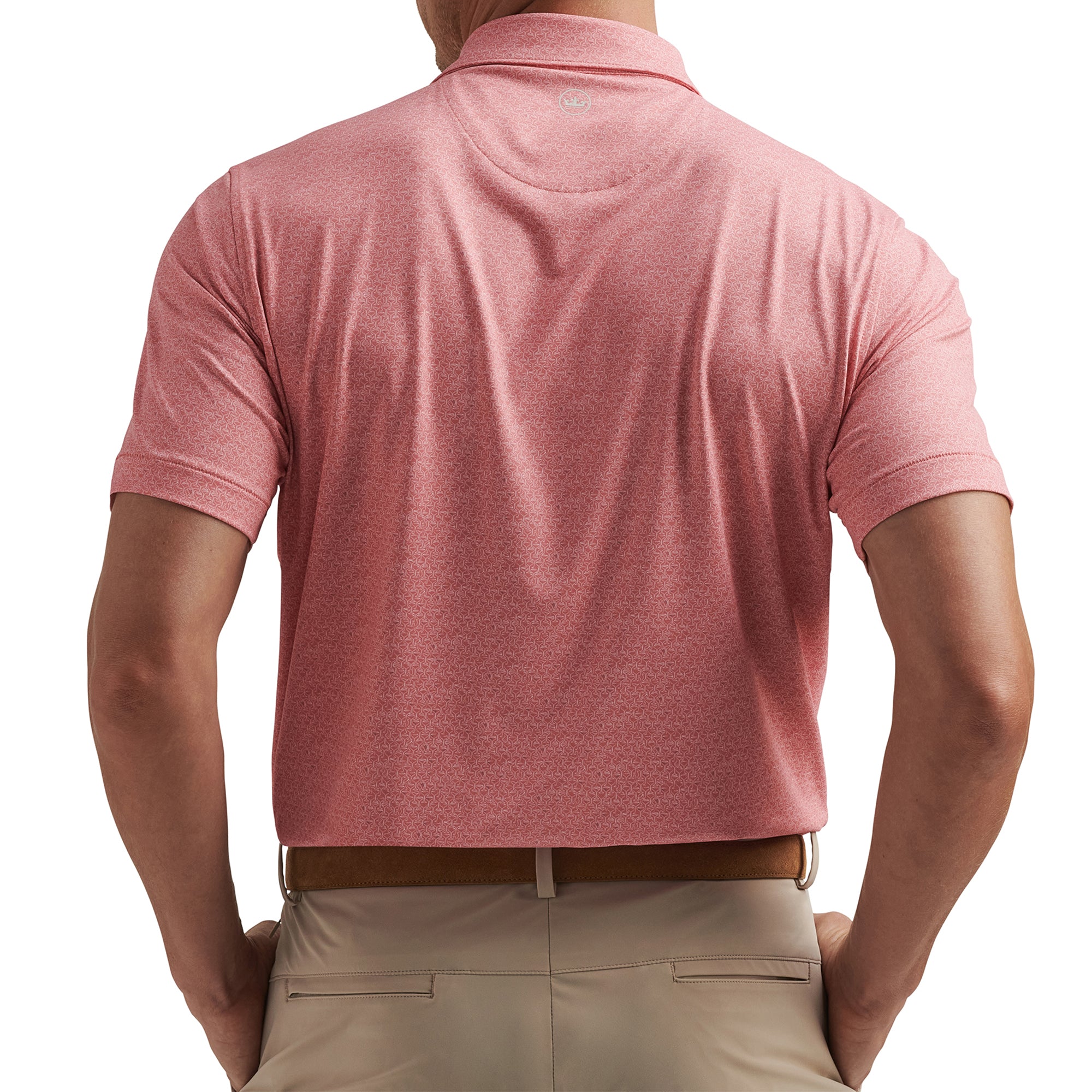 Peter Millar Espresso Martinis Performance Jersey Shirt Pink Crepe