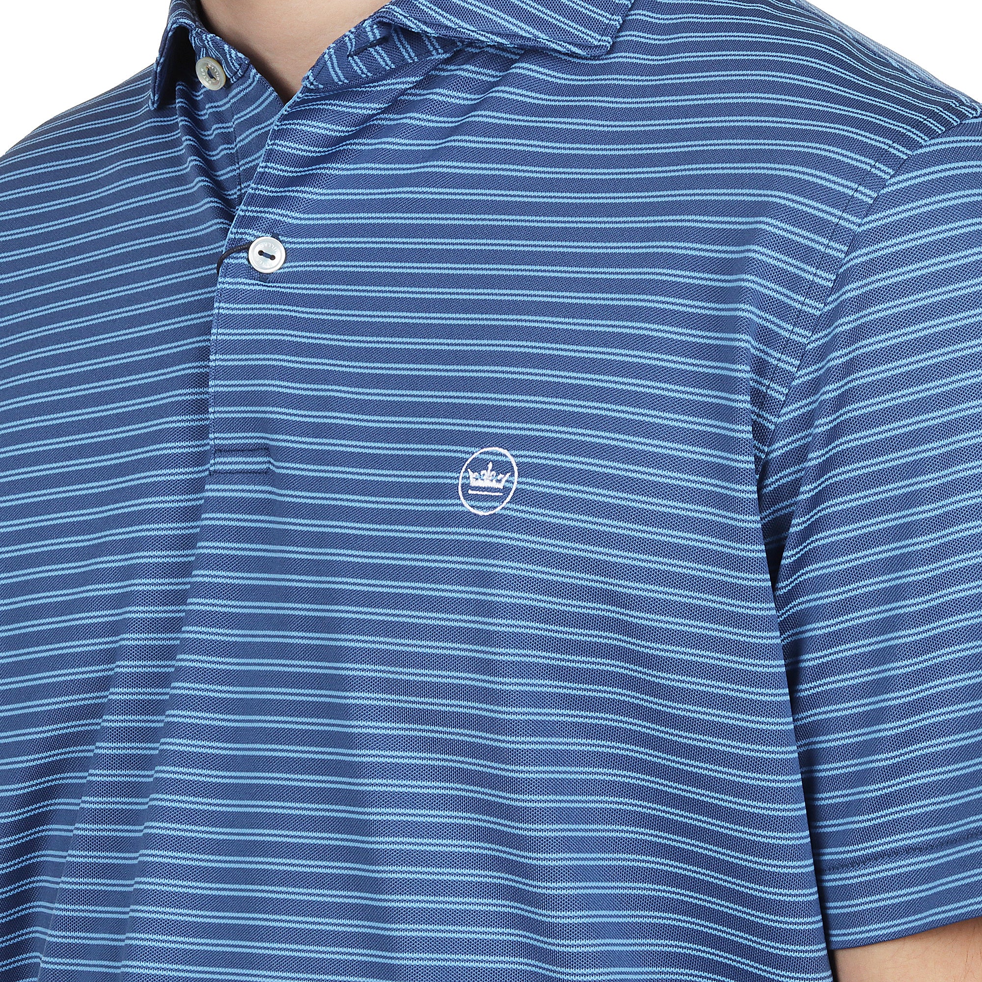 Peter Millar Mezzo Performance Mesh Shirt Ocean Blue