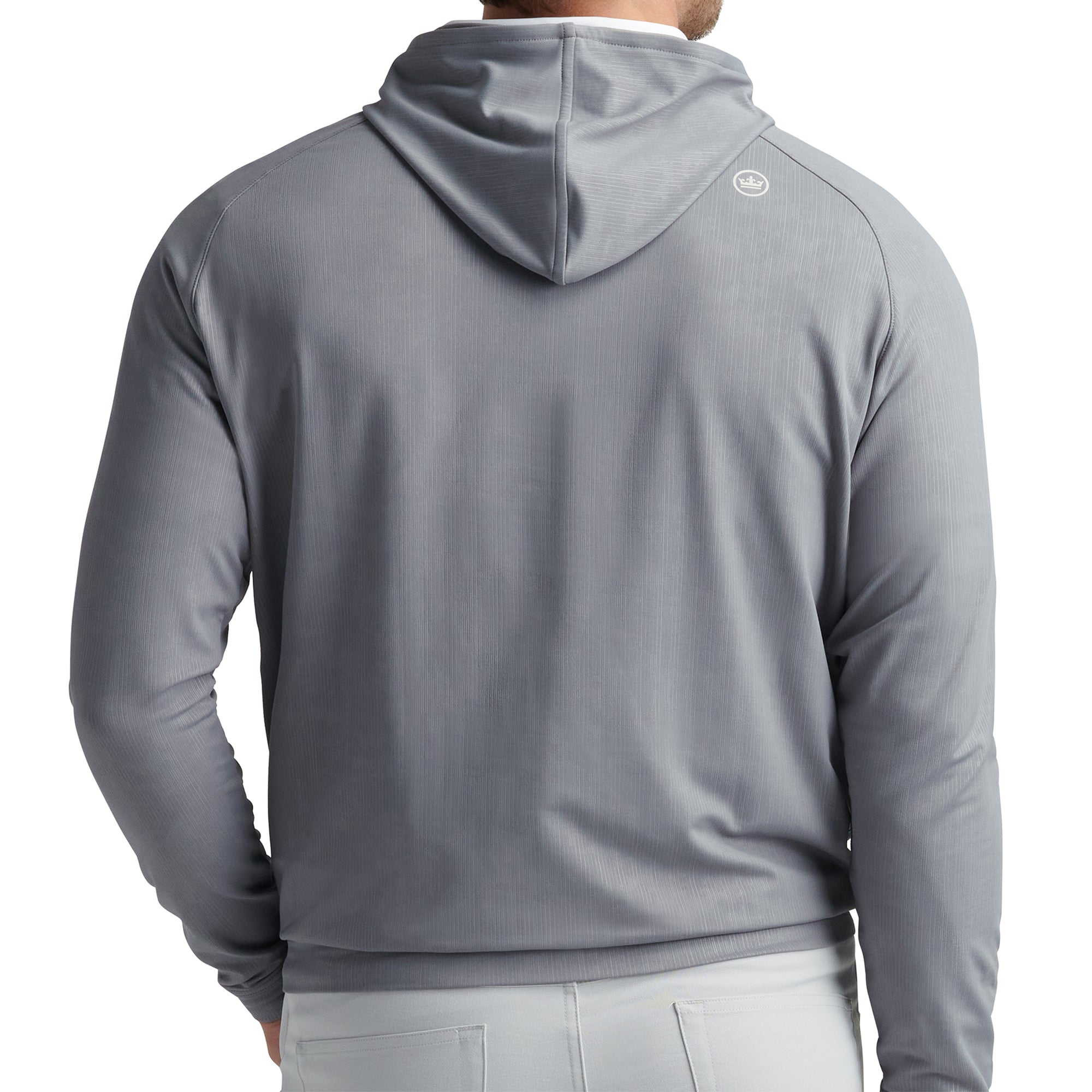 Peter Millar Pine Camo Performance Hoodie Oslo Grey