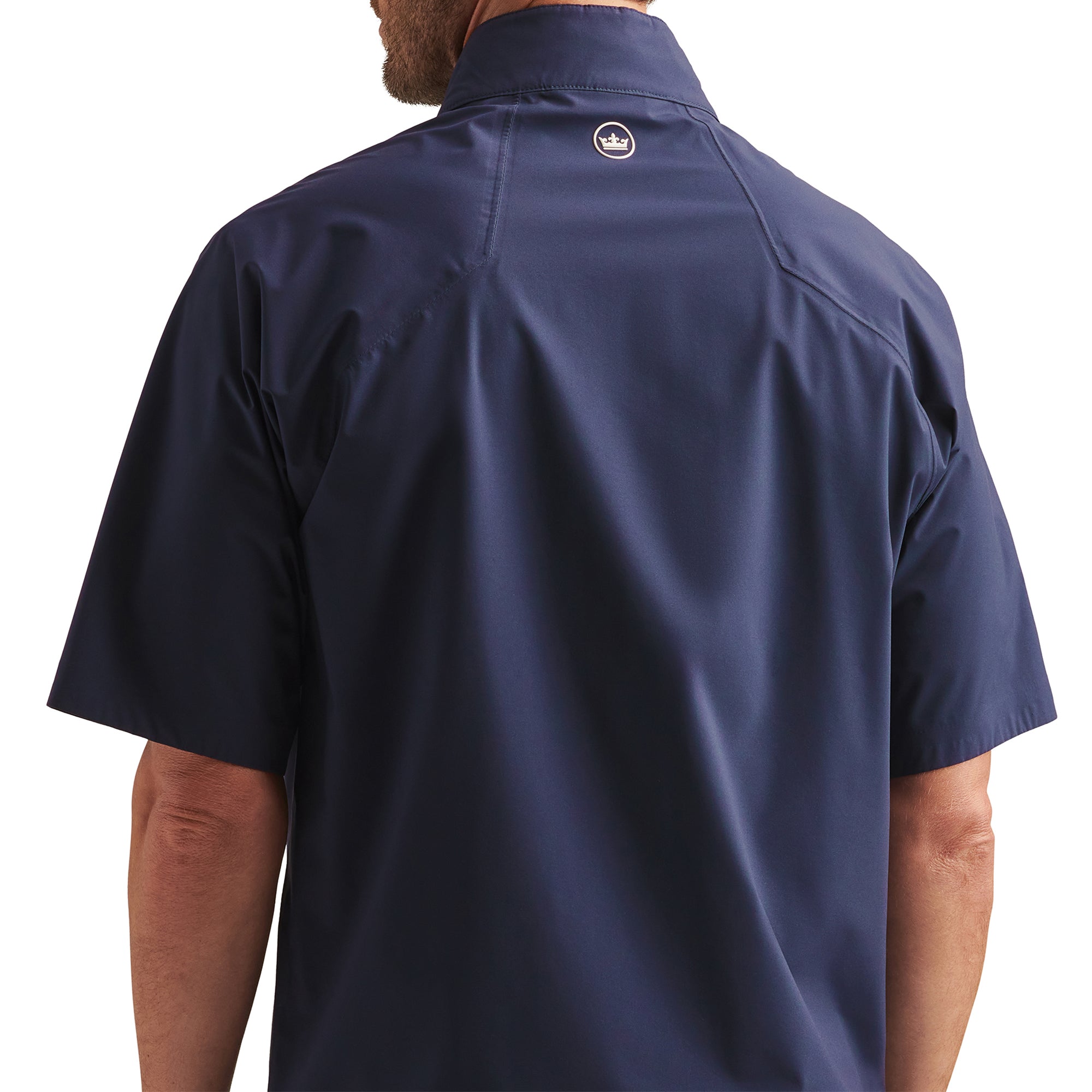 Peter Millar Shield Short Sleeve Rain Jacket Navy