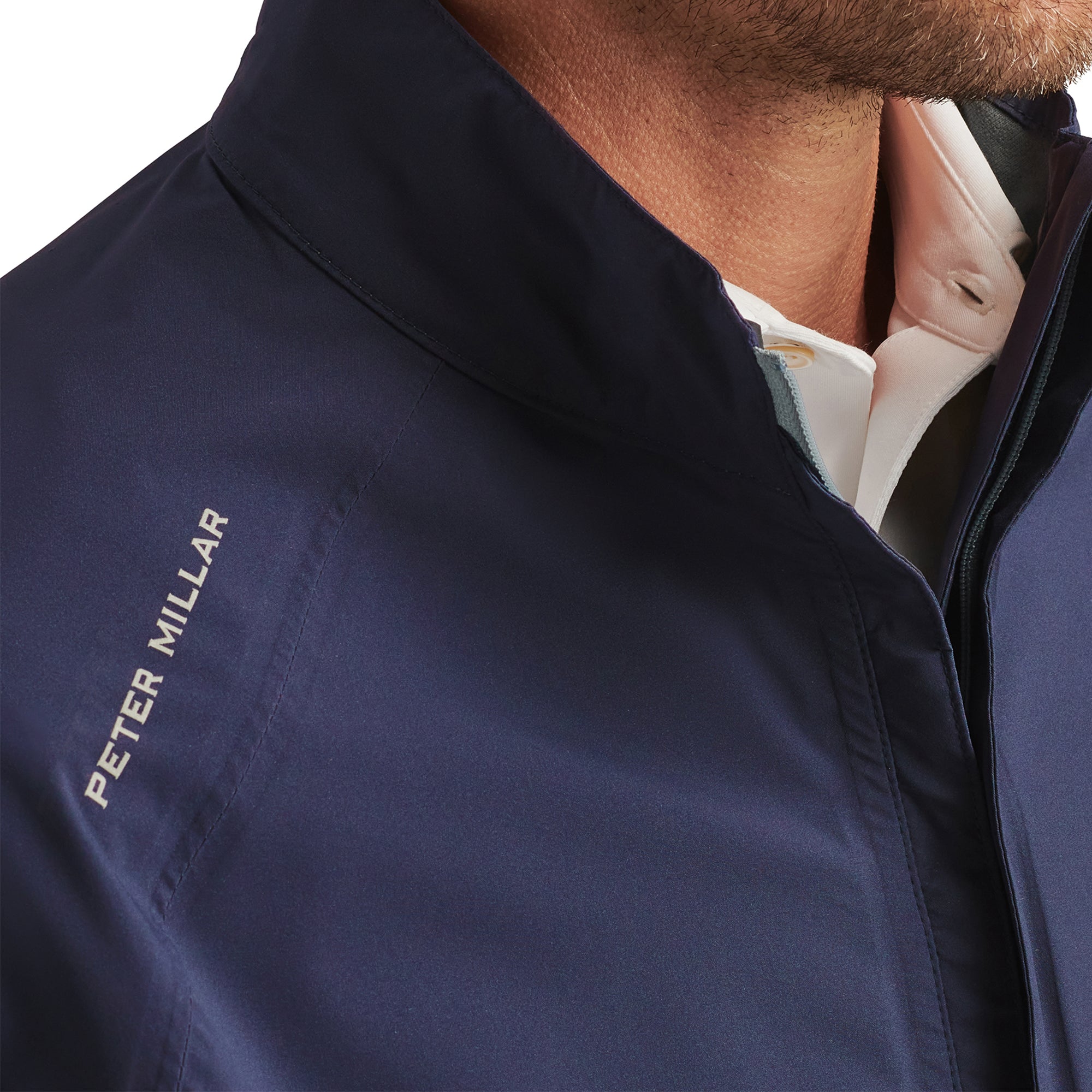 Peter Millar Shield Short Sleeve Rain Jacket Navy