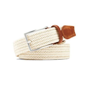 Peter Millar Waxed Braided Belt Stone