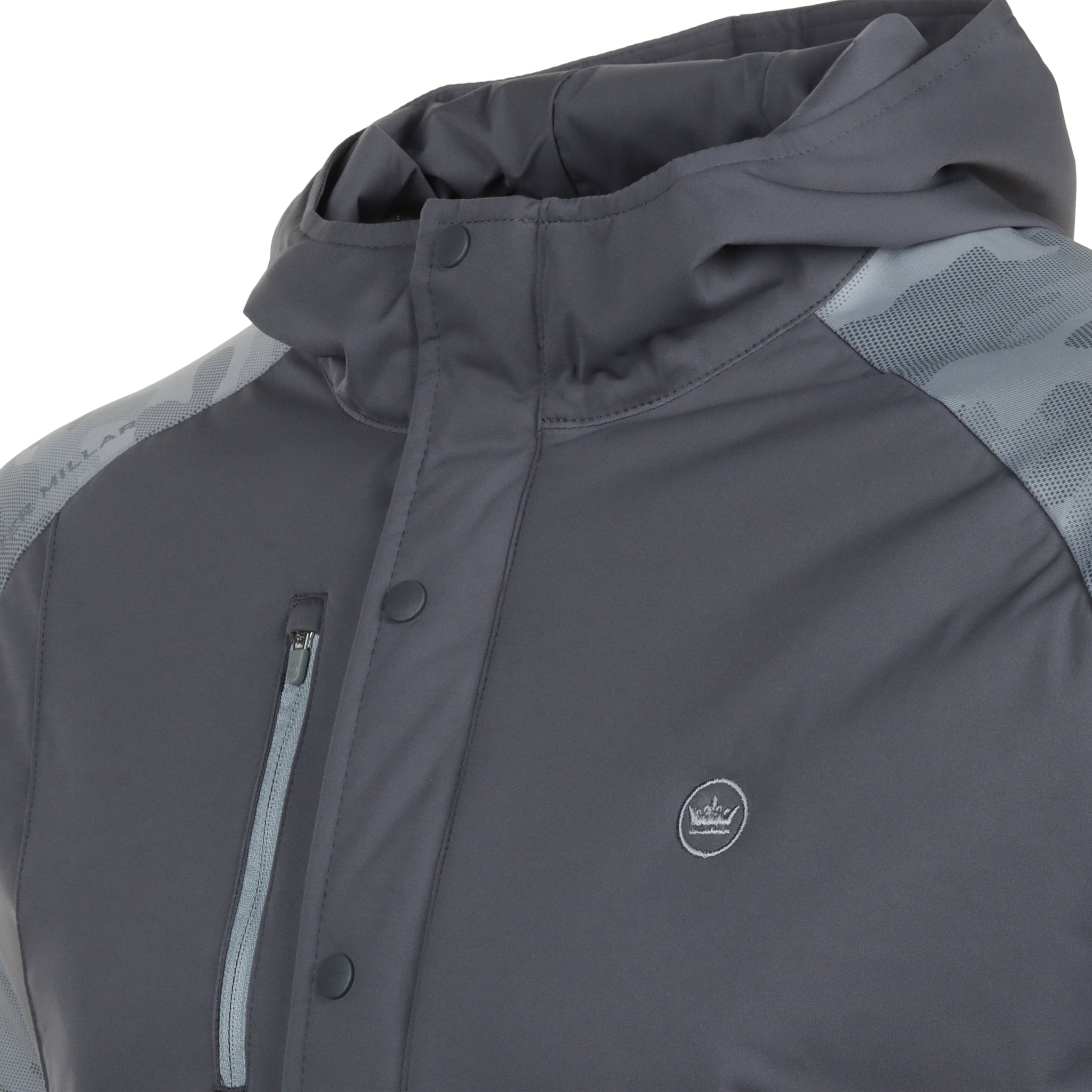 Peter Millar Weld Half Snap Hoodie Iron