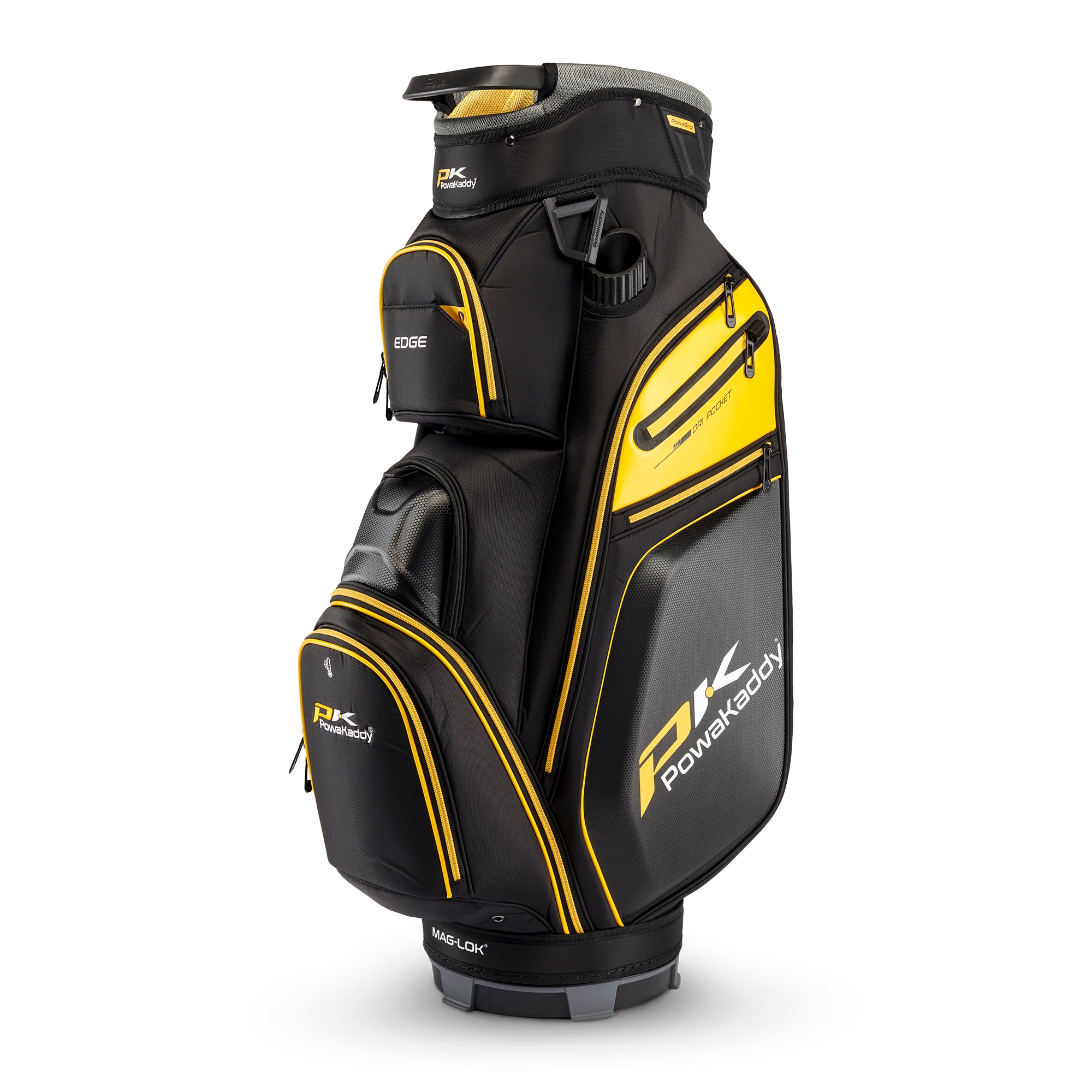 PowaKaddy Edge Cart Bag Black/Yellow
