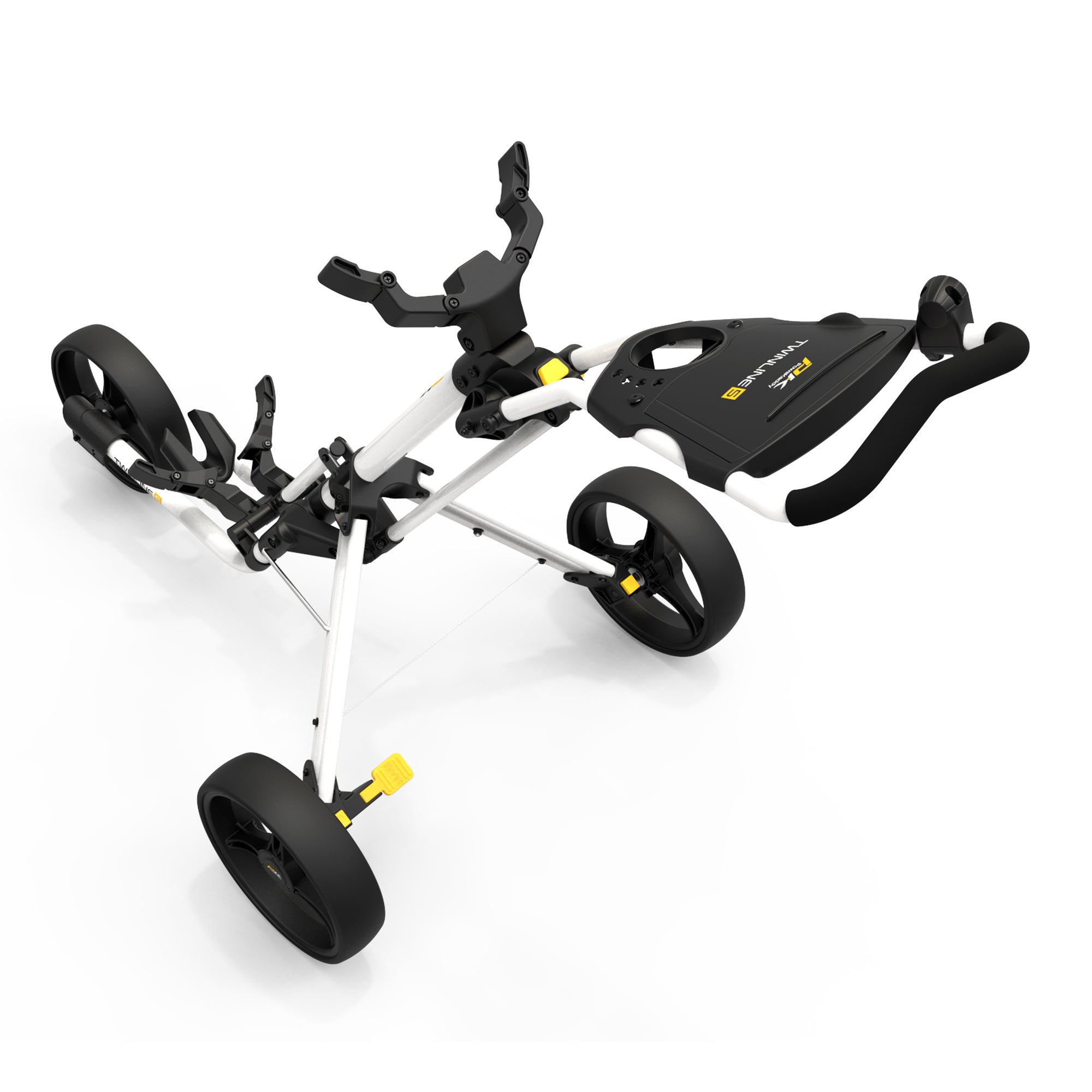 PowaKaddy Twinline 5 Lite Push Cart Trolley White