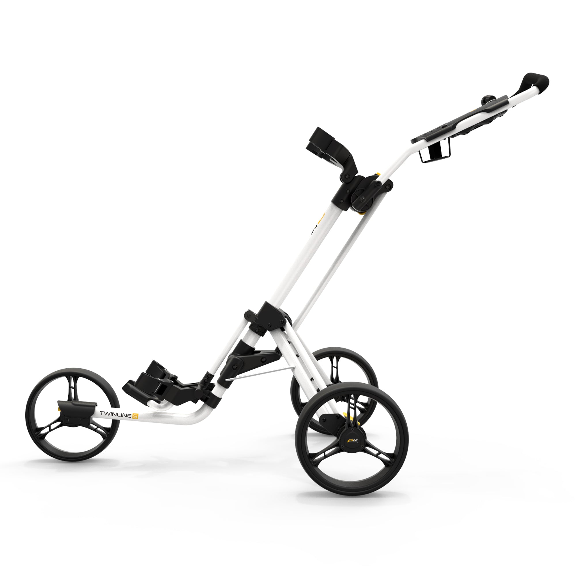 PowaKaddy Twinline 5 Lite Push Cart Trolley White