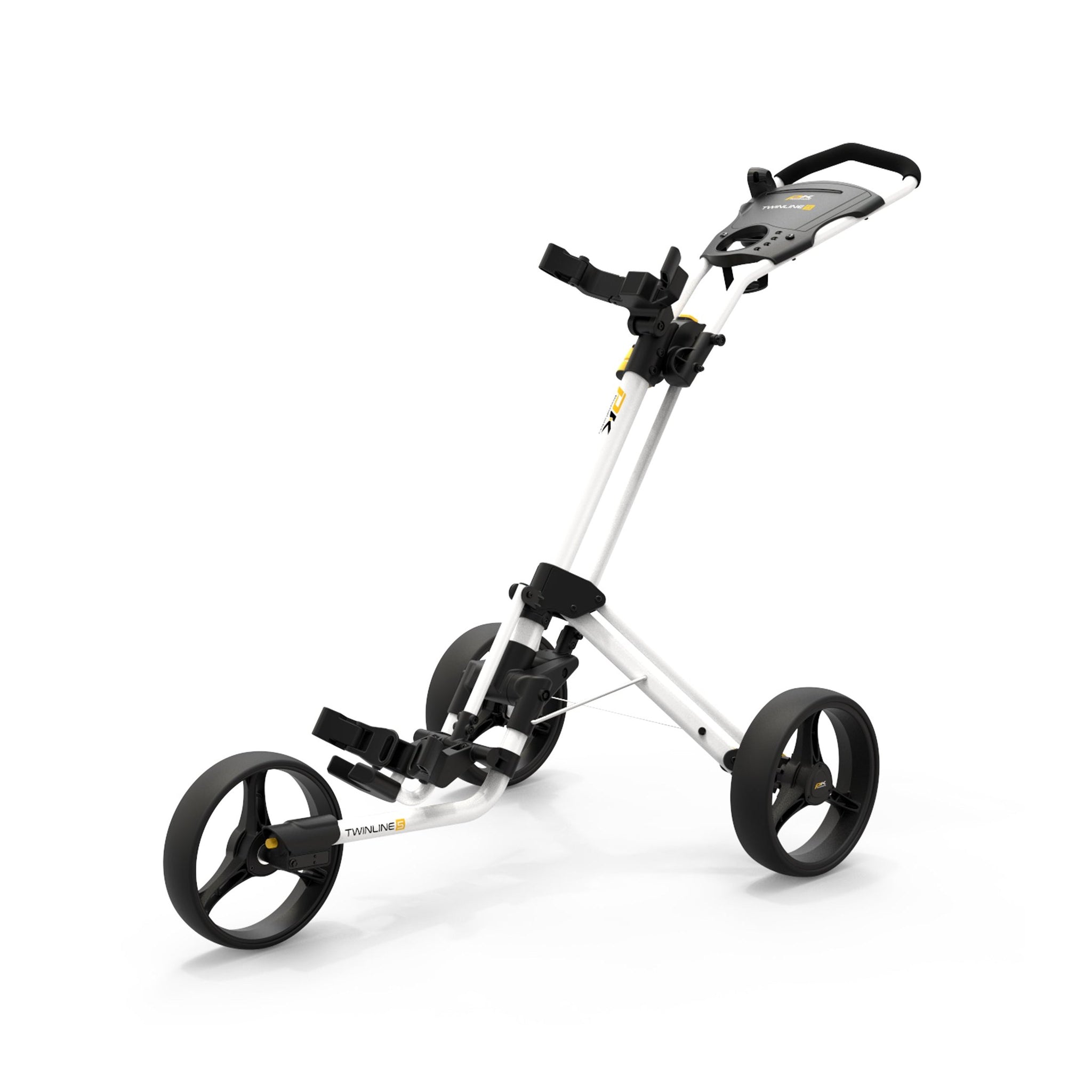 PowaKaddy Twinline 5 Lite Push Cart Trolley White