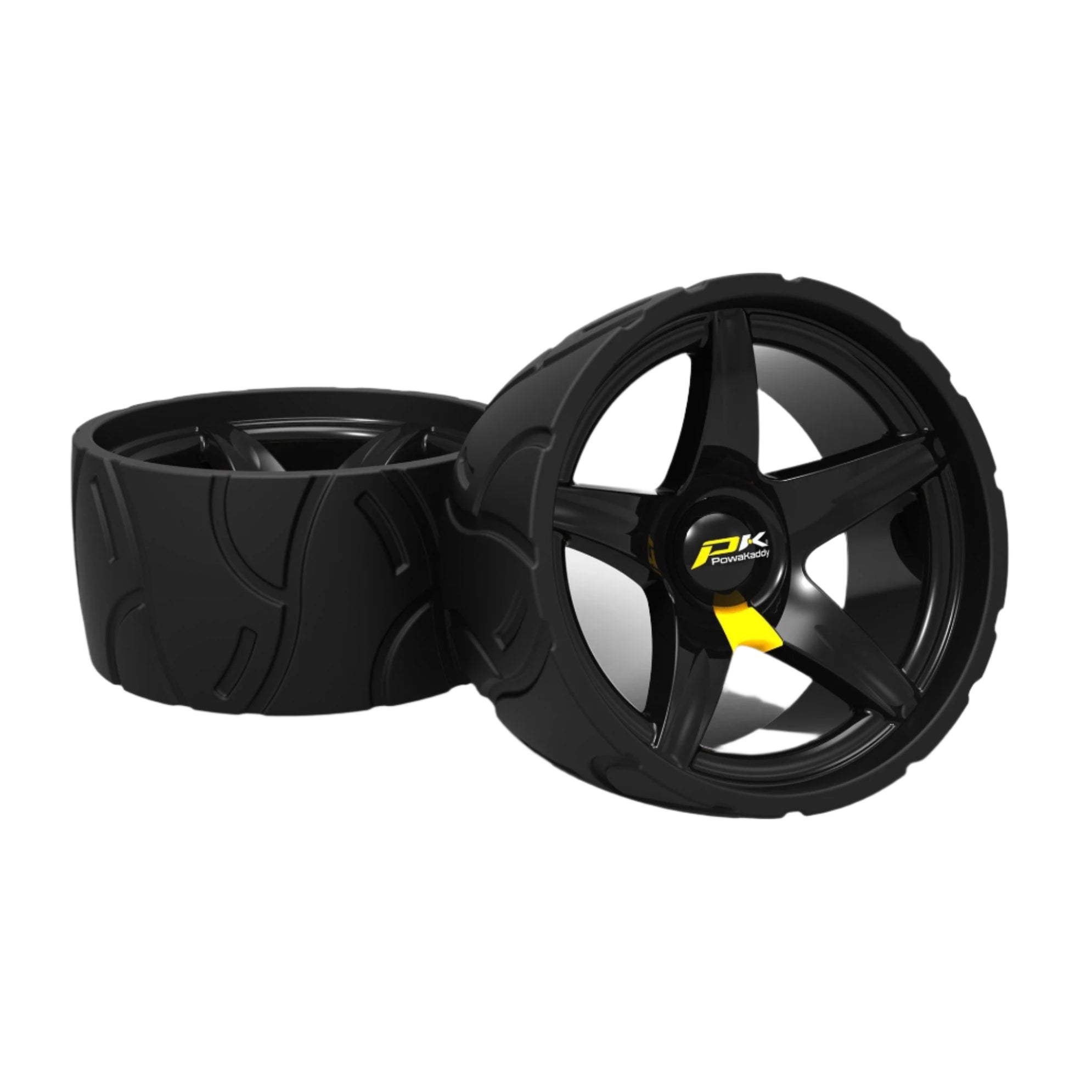 PowaKaddy Wide Sport Wheels Black