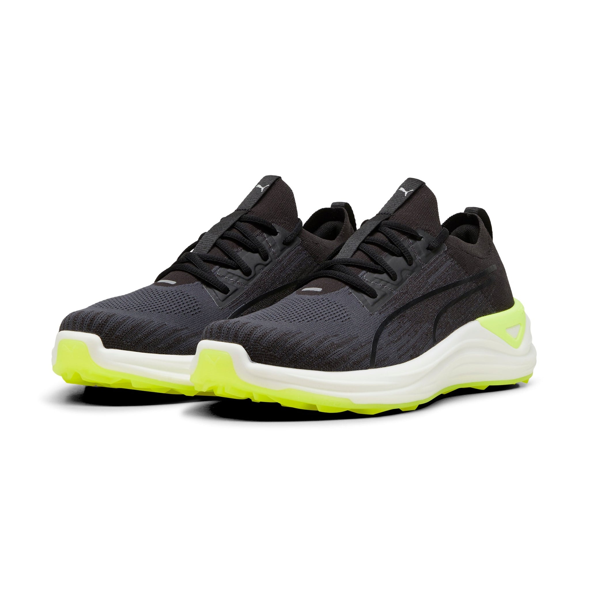 Puma Electrocat Nitro Golf Shoes Black/Grey/Fast Yellow 01