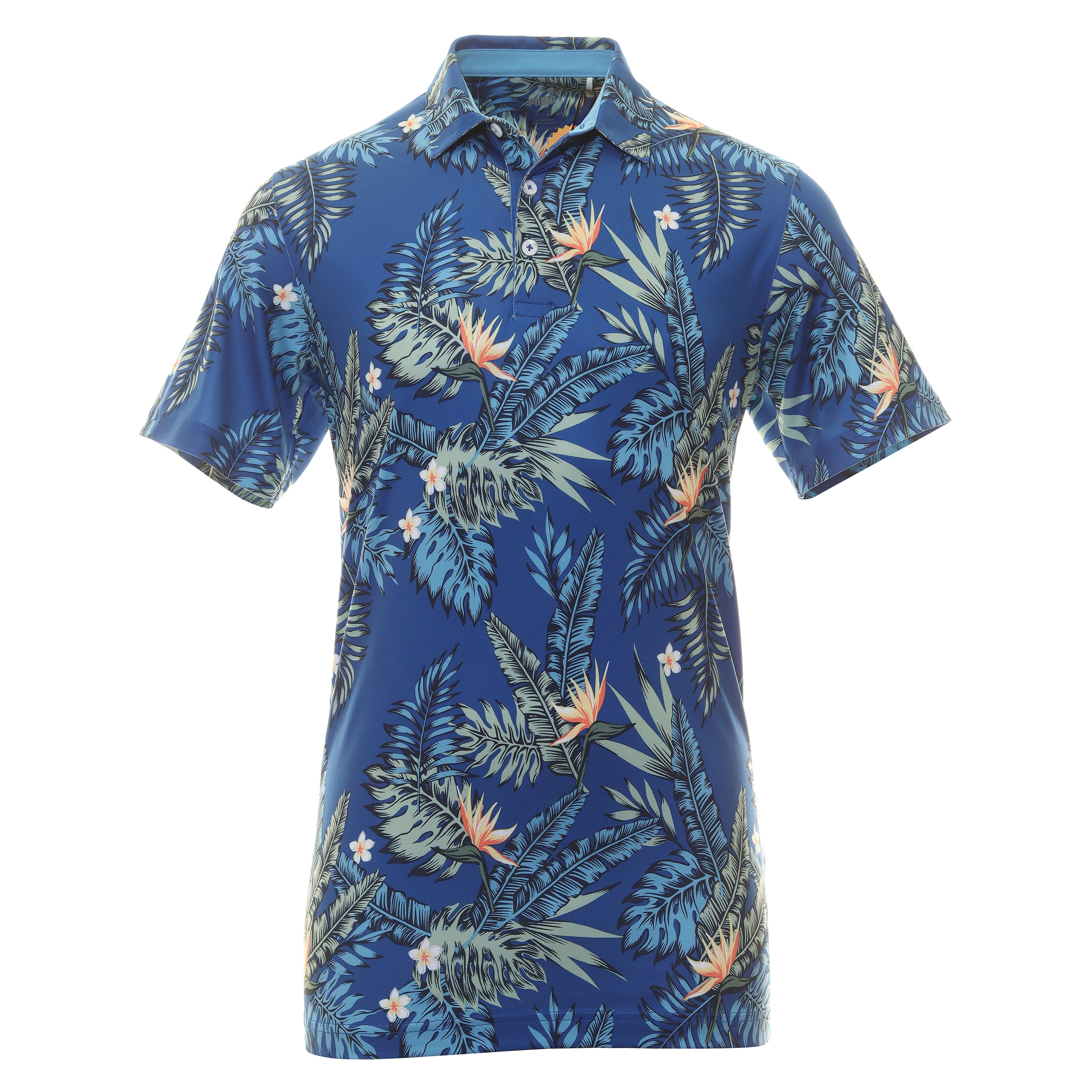 Puma Golf Aloha Polo Shirt 621556 Festive Blue 05 | Function18 ...