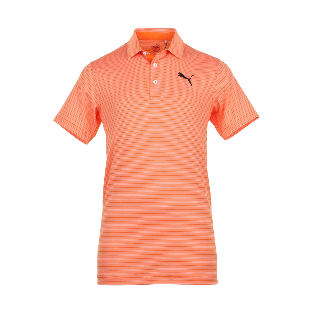 Puma Golf Bay Polo Shirt White Glow/Rickie Orange 20 621787