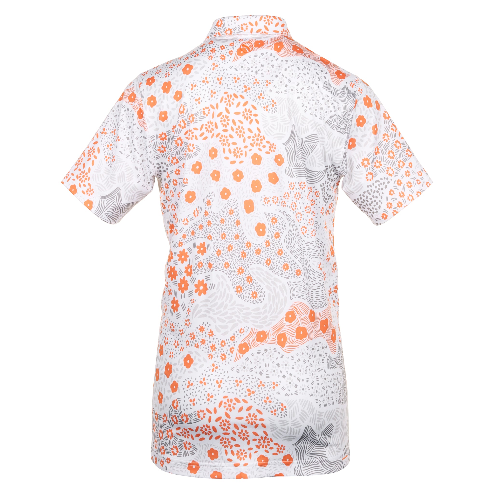Puma Golf Bloom Polo Shirt White Glow/Rickie Orange 04