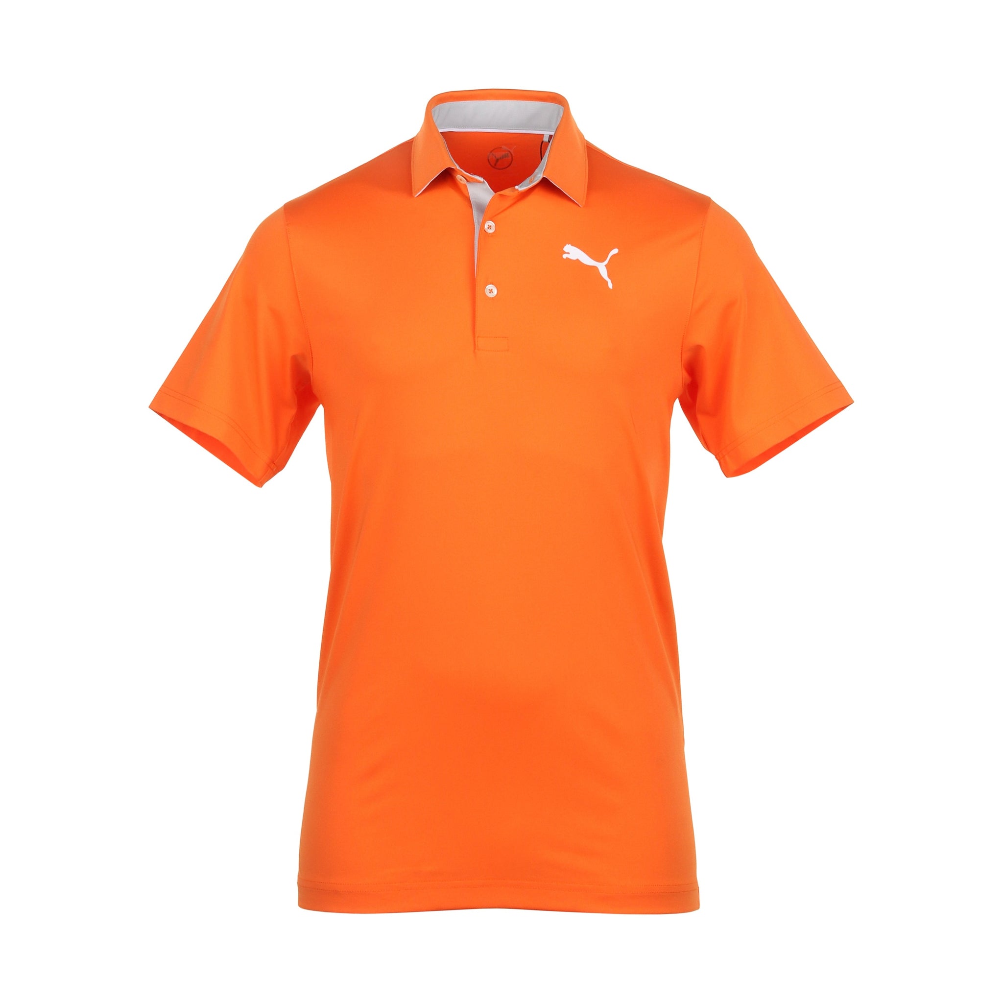 Puma Golf Brigade Polo Shirt Rickie Orange/Ash Grey 18