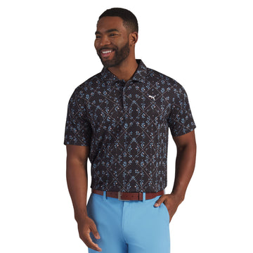 Puma Golf Cloudspun Argyle Bloom Polo Shirt