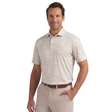 Puma Golf Cloudspun Marine Botanical Polo Shirt